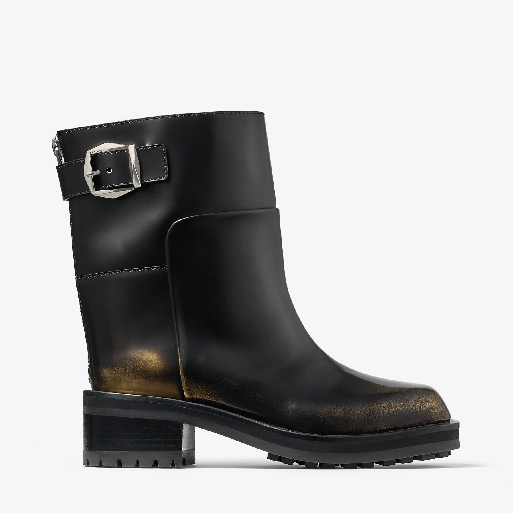 Brooklyn AB 50 Black Brushed Leather Ankle Boots JIMMY CHOO