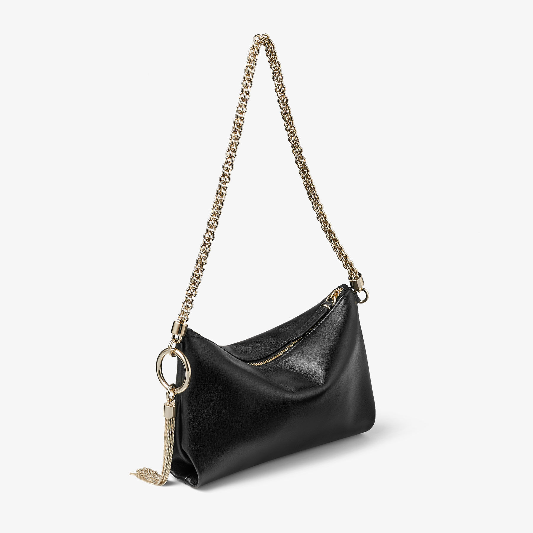 Callie Mini Black Nappa Leather Mini Clutch Bag New Collection JIMMY CHOO