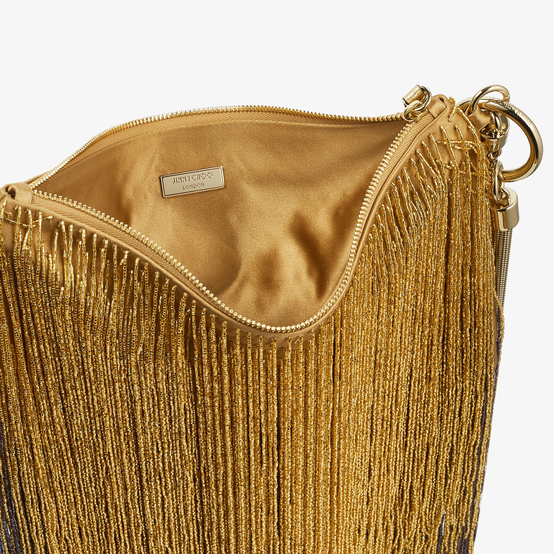 Gold fringe bag online