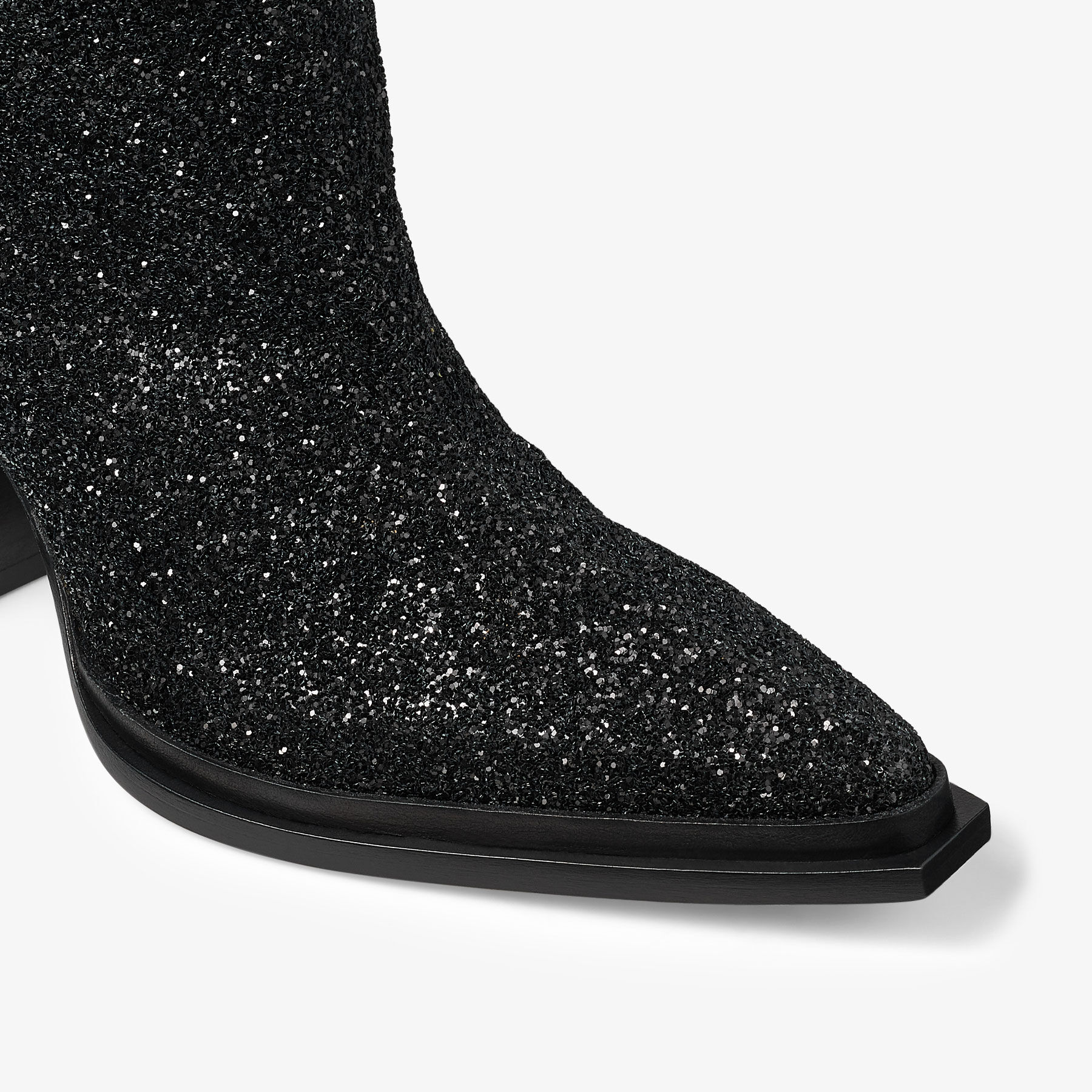 Black glitter boots online