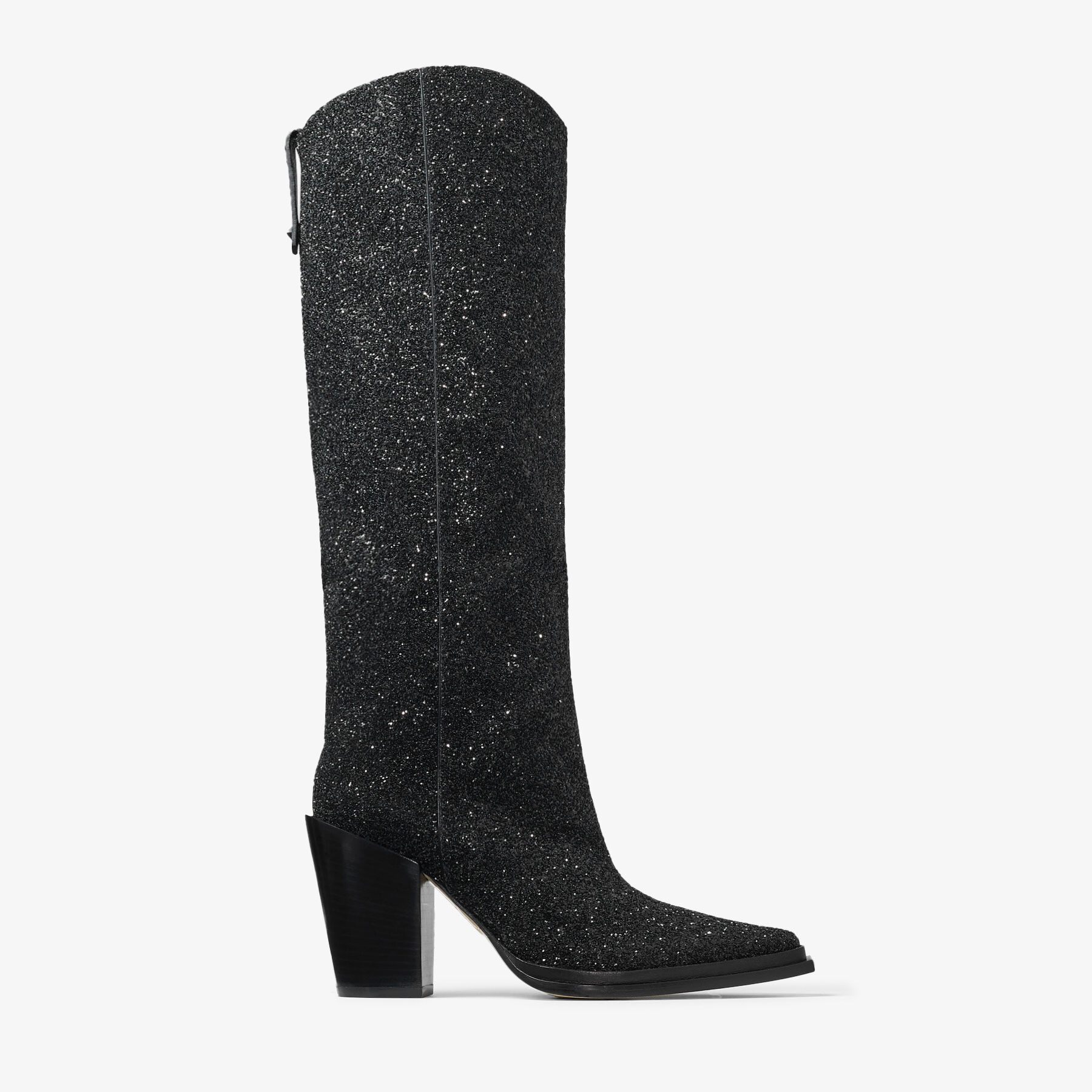 Cece 80 Bottes pailletees noires JIMMY CHOO FR