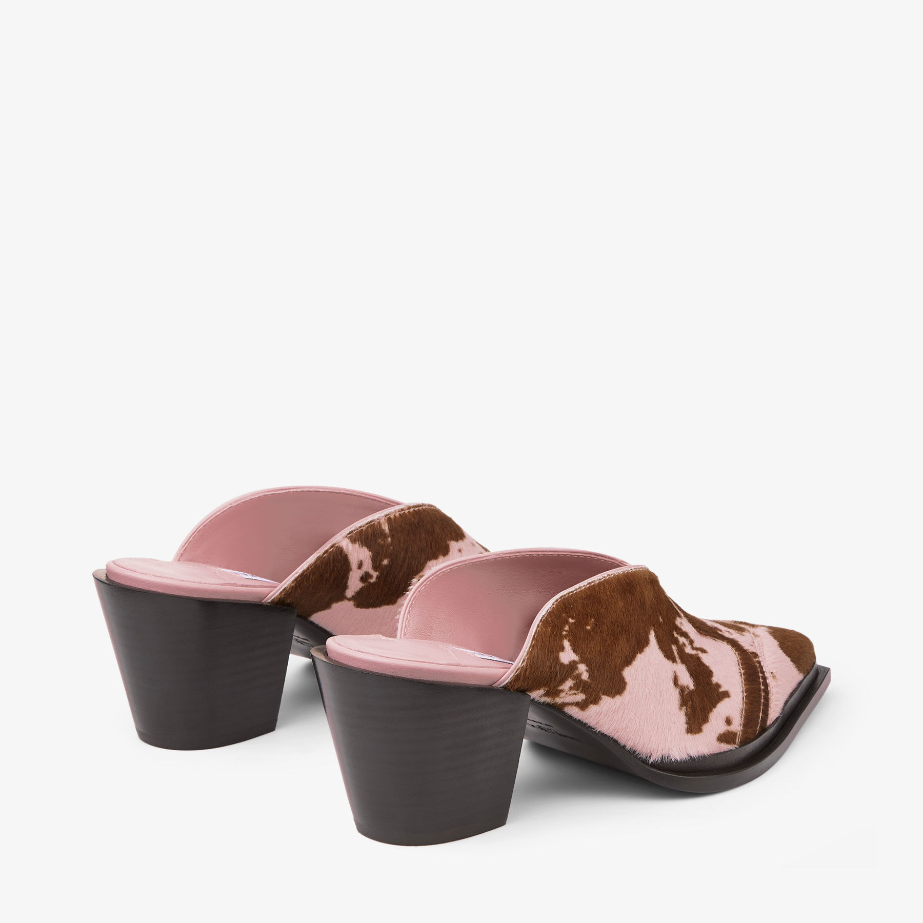Cece Mule 60 | Rose Cow Print Shoe | JIMMY CHOO