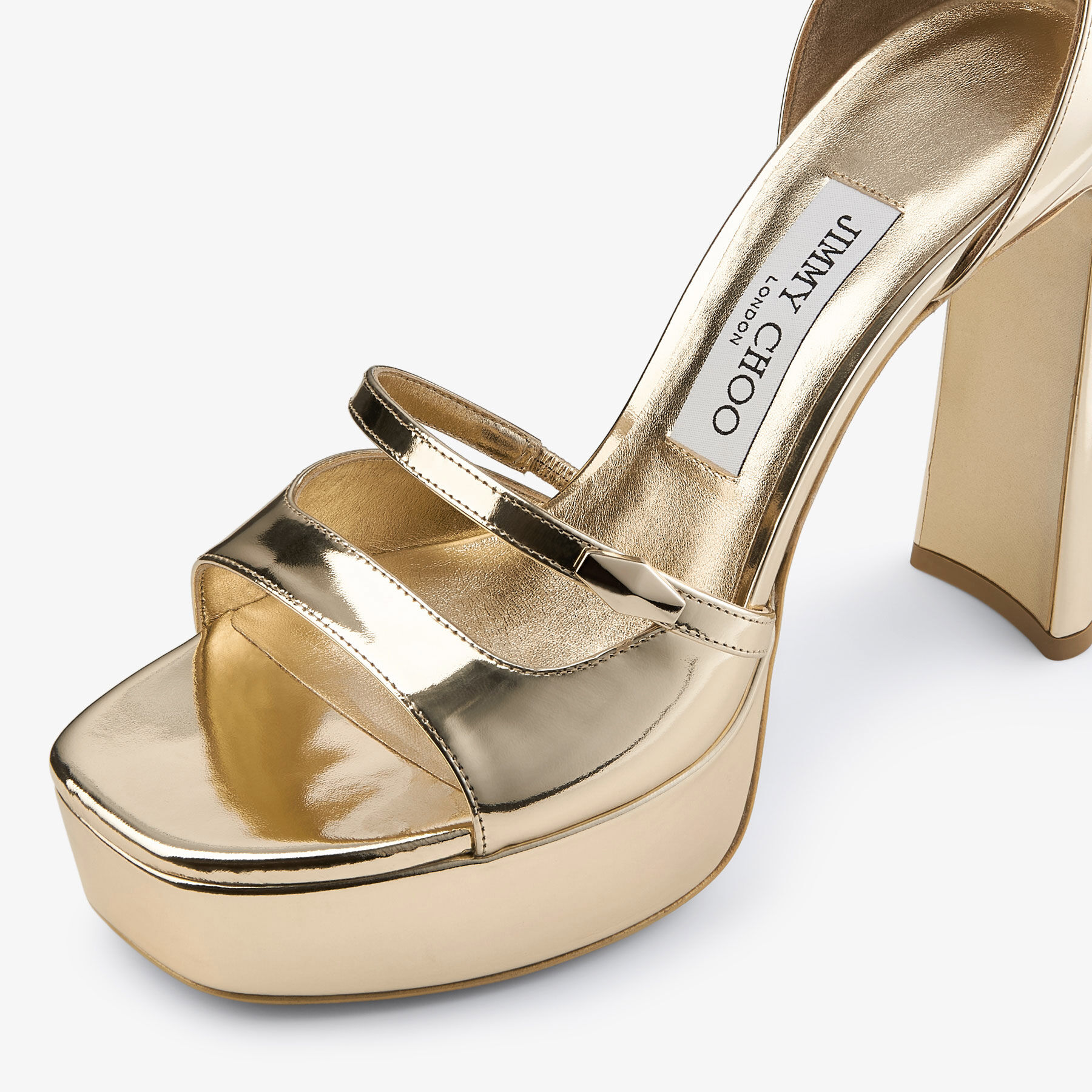 Jimmy choo gold platform heels discount