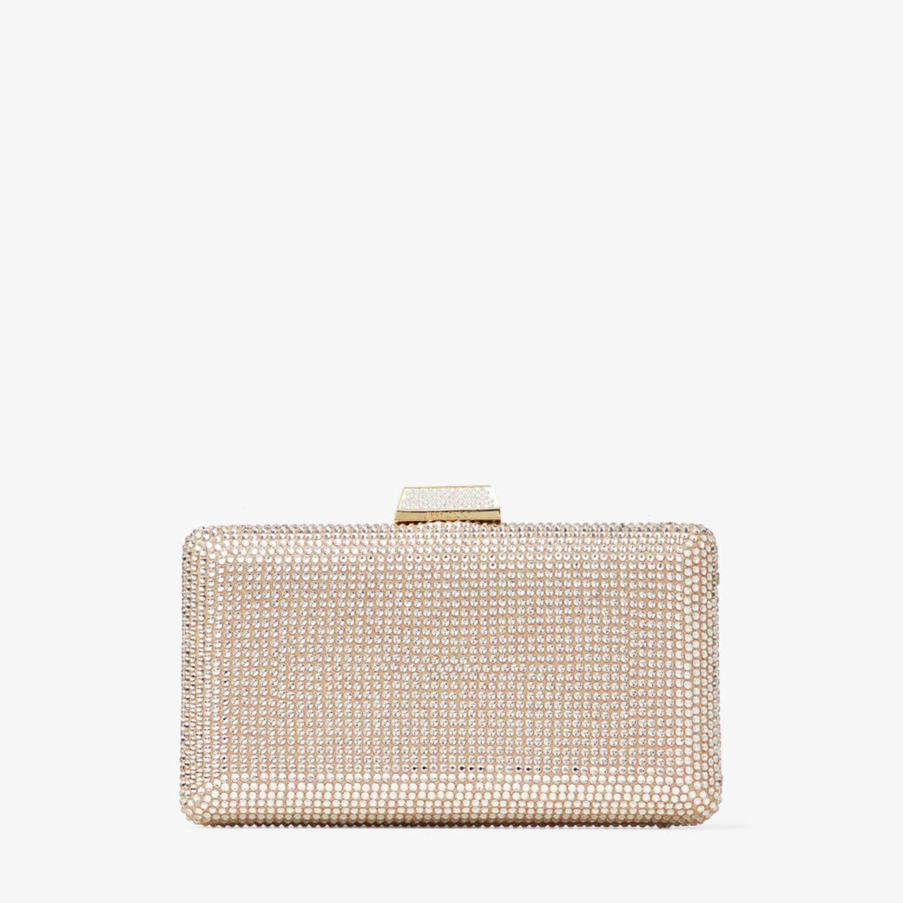 Honey Gold Suede Clutch Bag with Crystals | CLEMMIE | Summer 2022