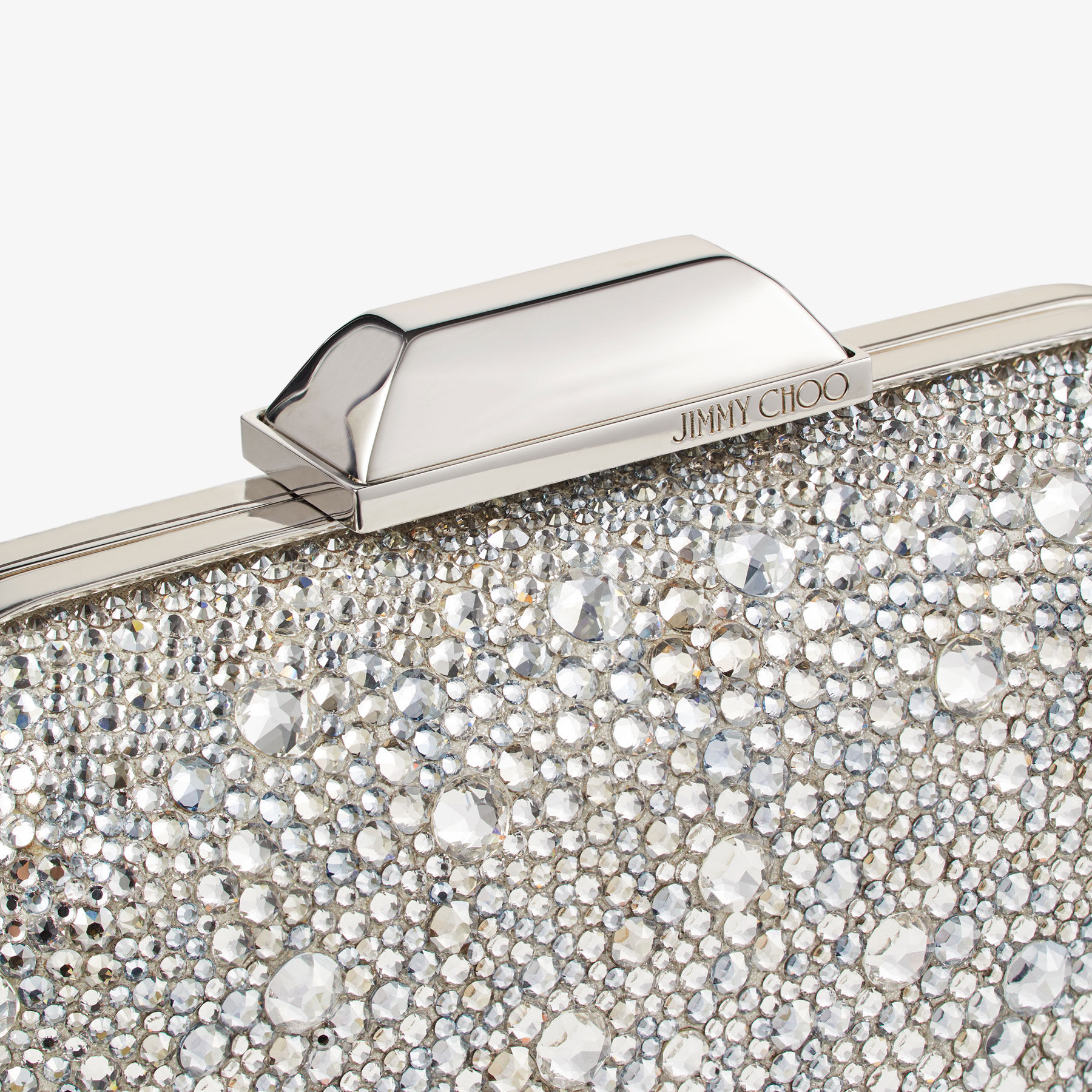 Jimmy choo silver clutch discount