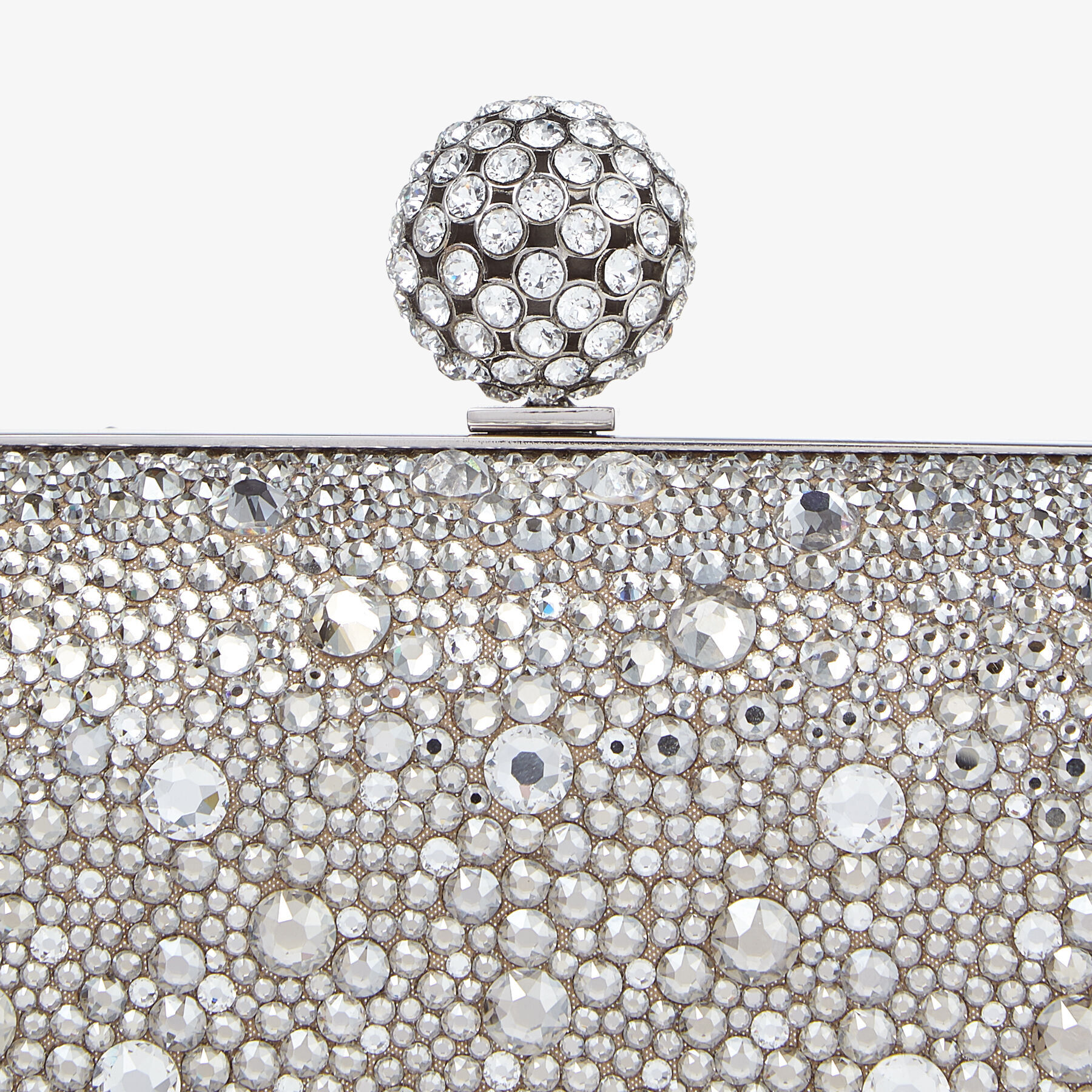 Nude and shop silver clutch