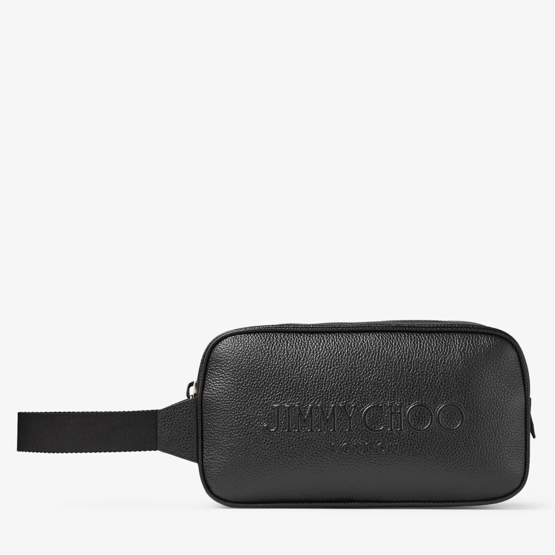 Denyon Black Gunmetal Embossed Leather Bag JIMMY CHOO