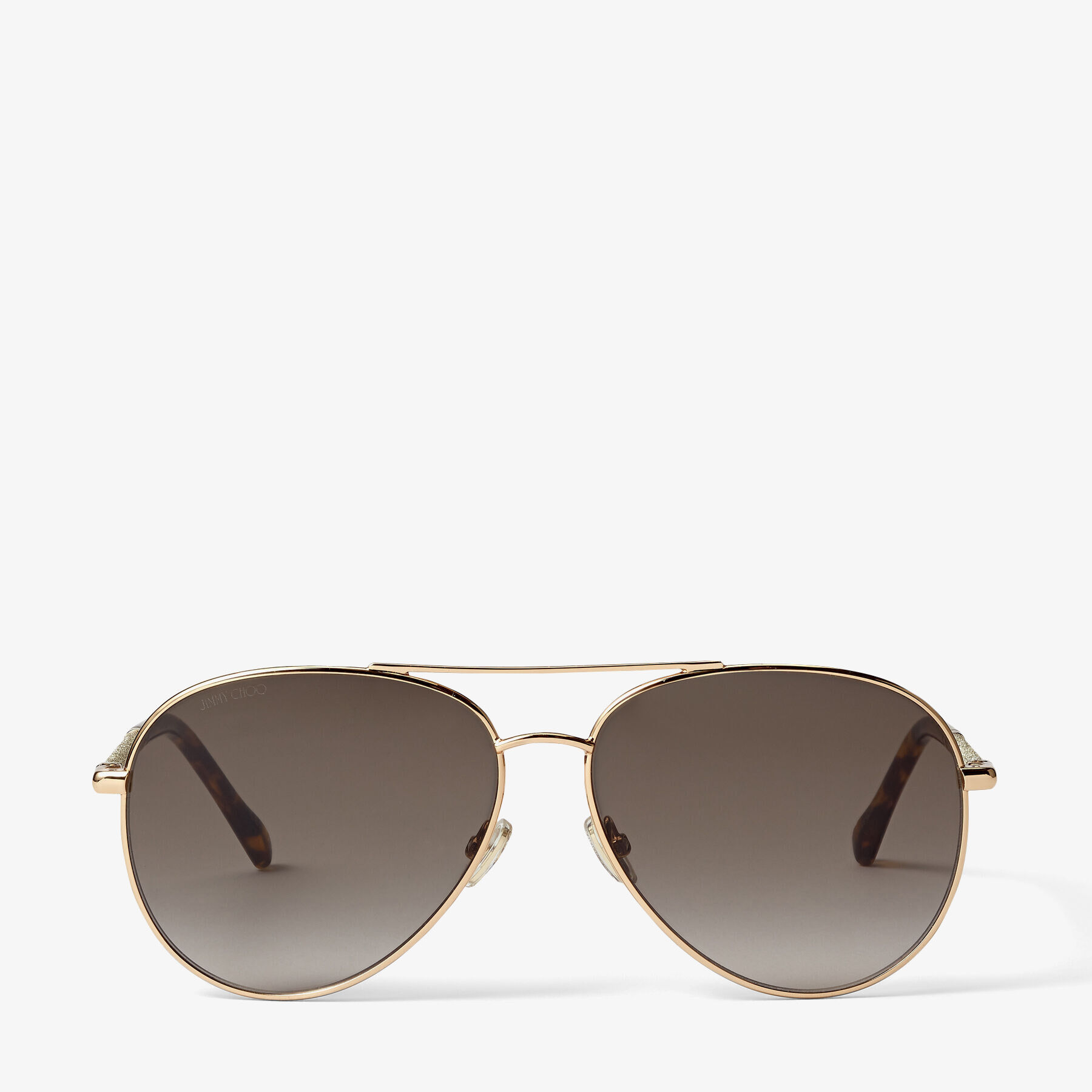 Gold Havana Aviator Sunglasses with Glitter DEVAN Autumn 2021