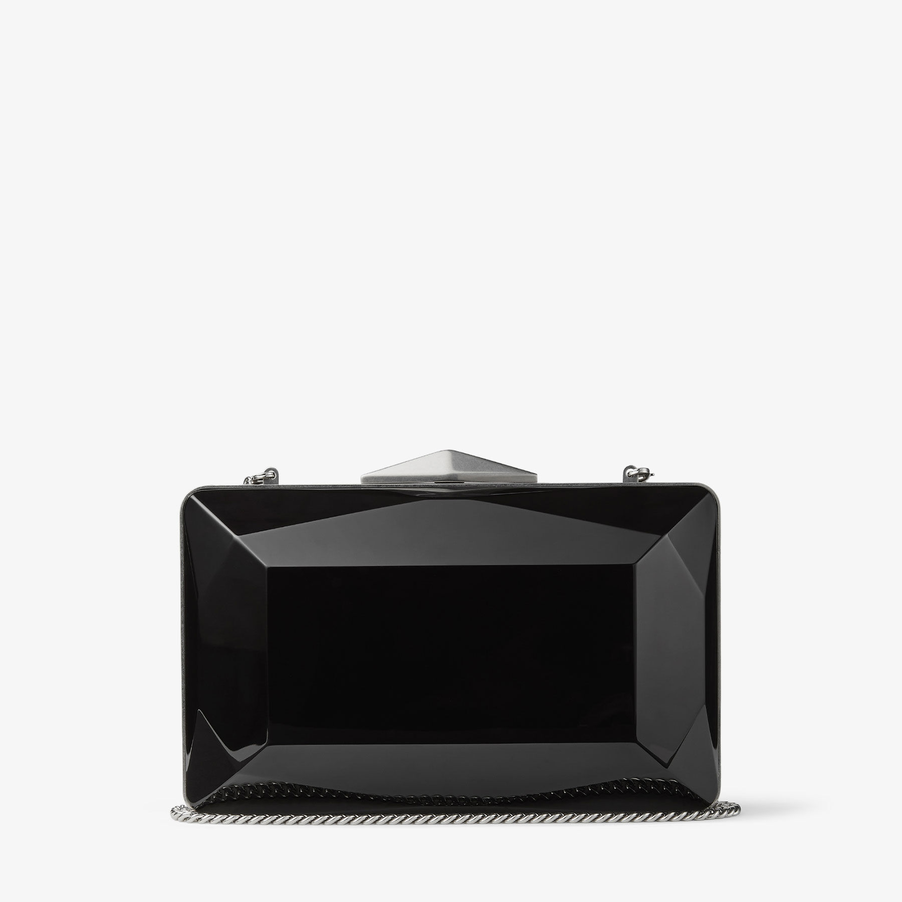 Diamond Box Clutch Black and White Bi Colour Acrylic Box Clutch Bag New Collection JIMMY CHOO AU