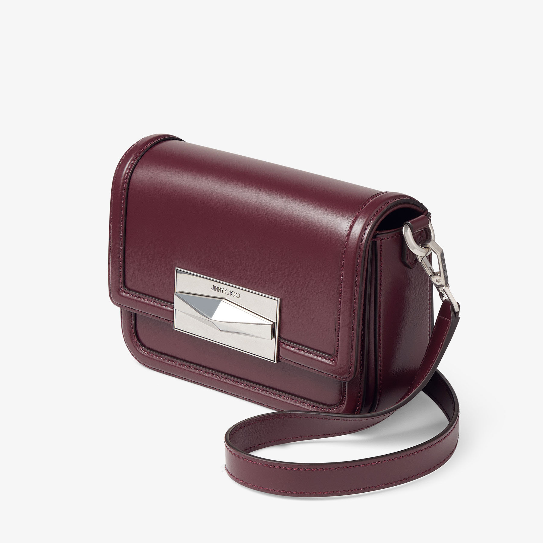 Diamond Crossbody Garnet Calf Leather Cross Body JIMMY CHOO