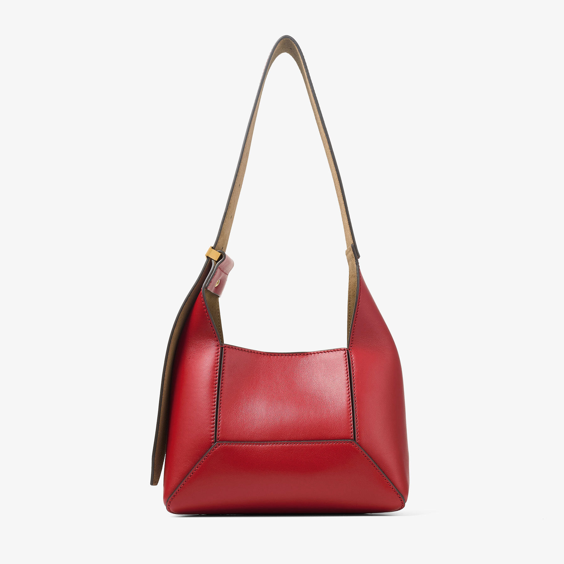 Diamond Hobo S Ruby Red Leather Shoulder Bag JIMMY CHOO