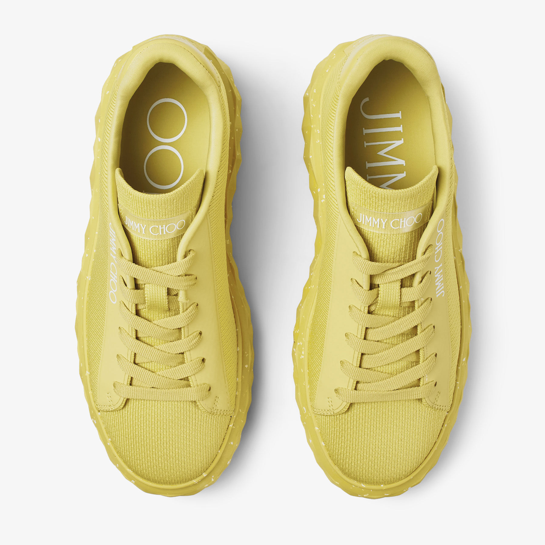 Diamond Light Maxi F Yellow Sustainable Knit Trainer JIMMY CHOO