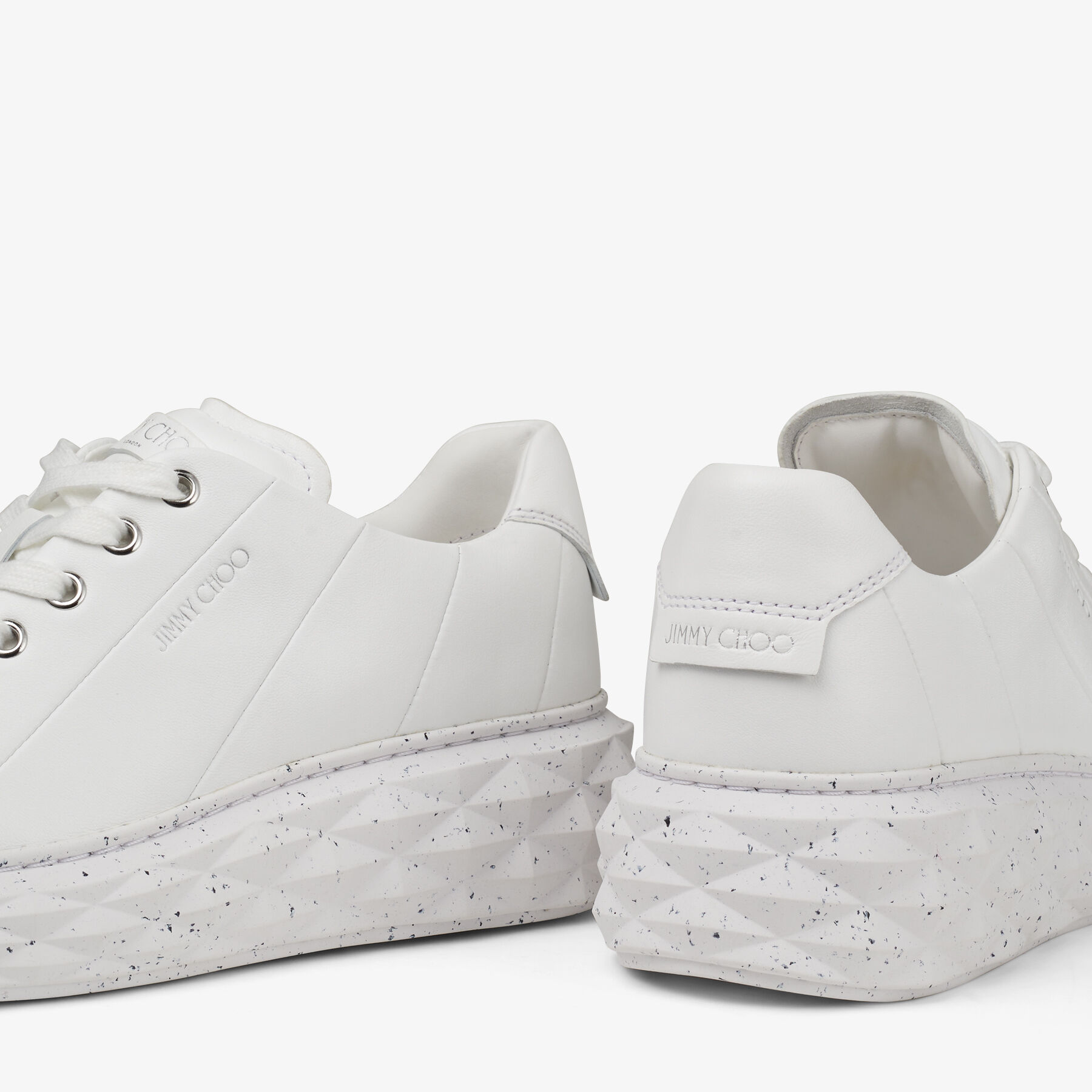 White jimmy choo trainers clearance