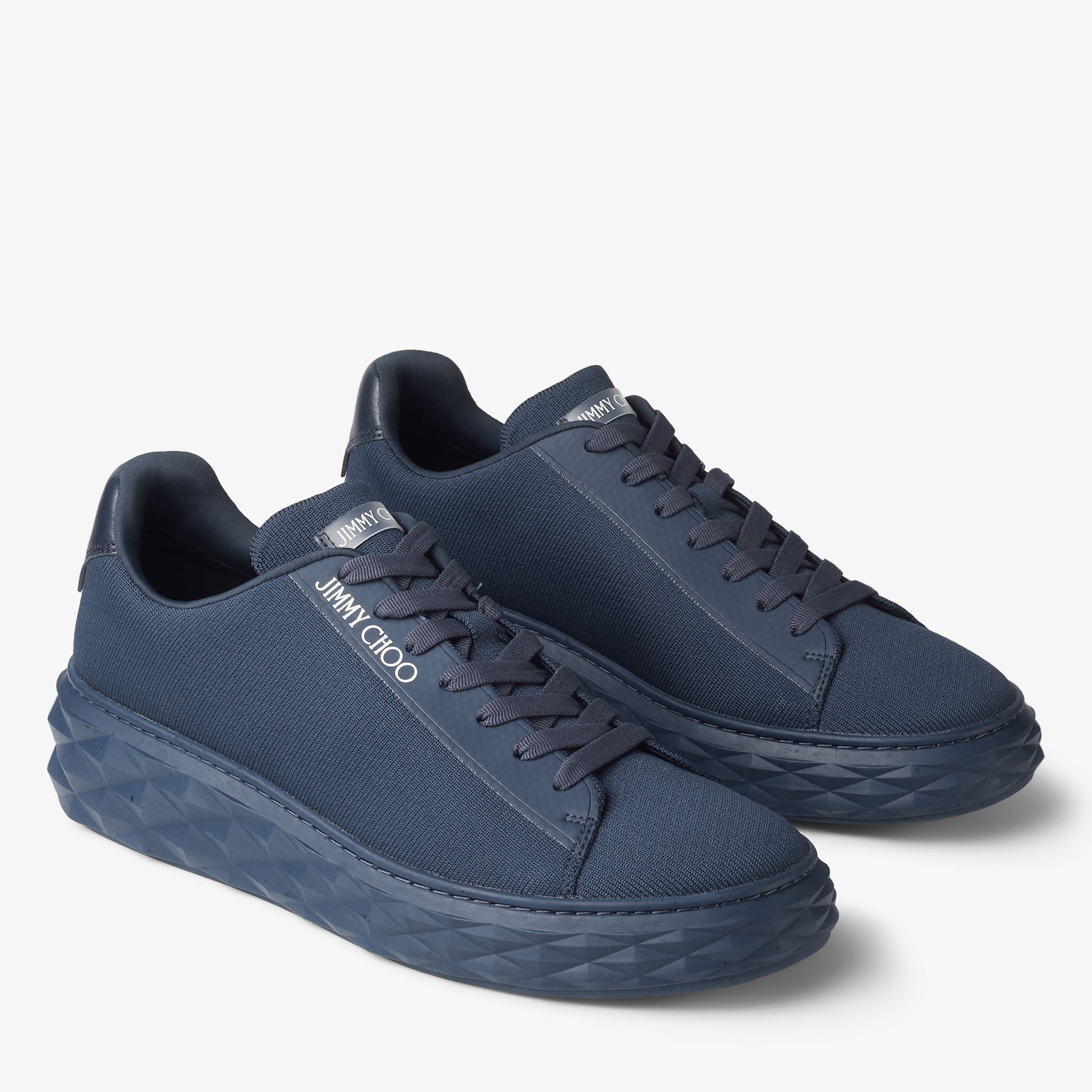 Diamond Light Maxi M Baskets en maille bleu marine JIMMY CHOO