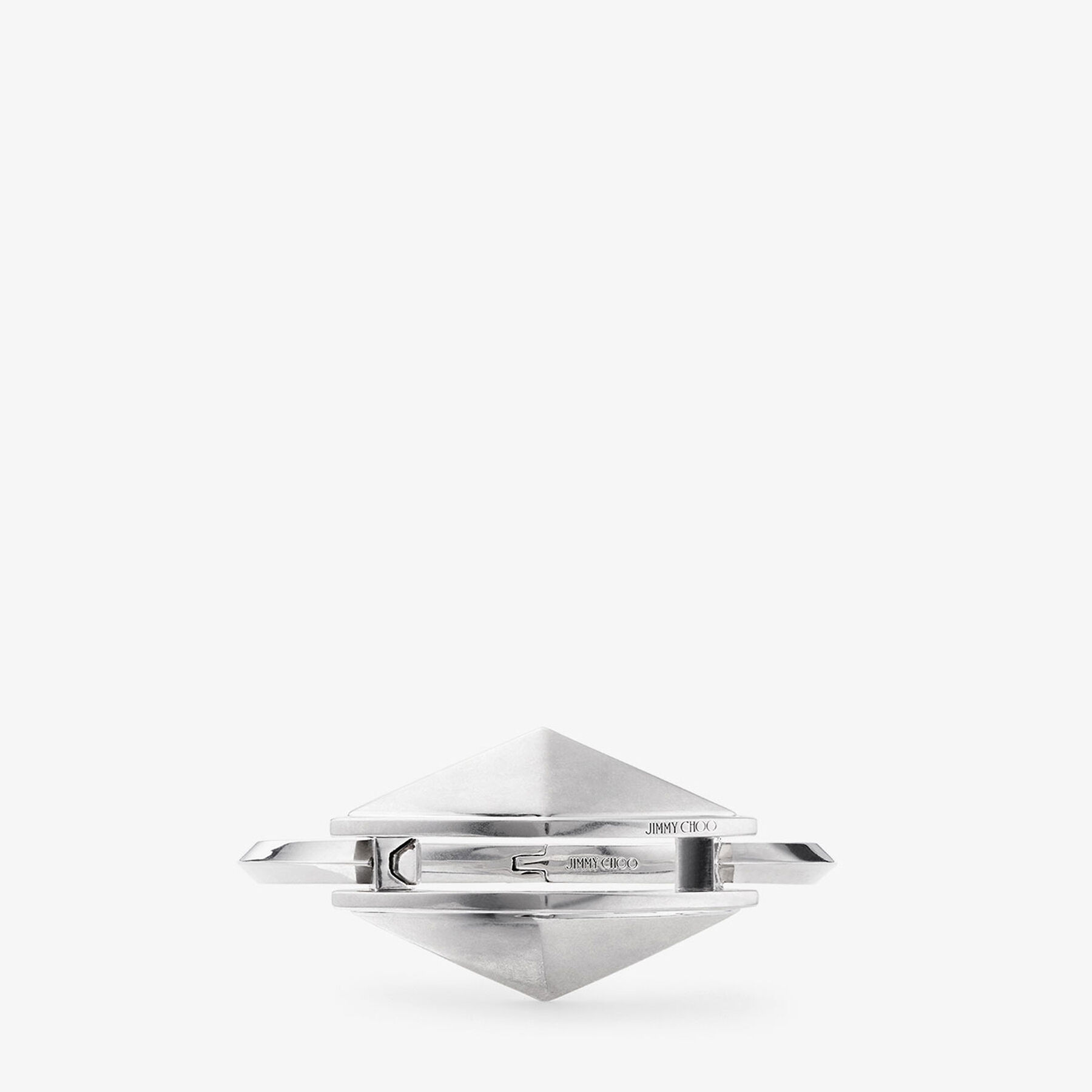 Diamond Link Cuff Silver Finish Bracelet JIMMY CHOO