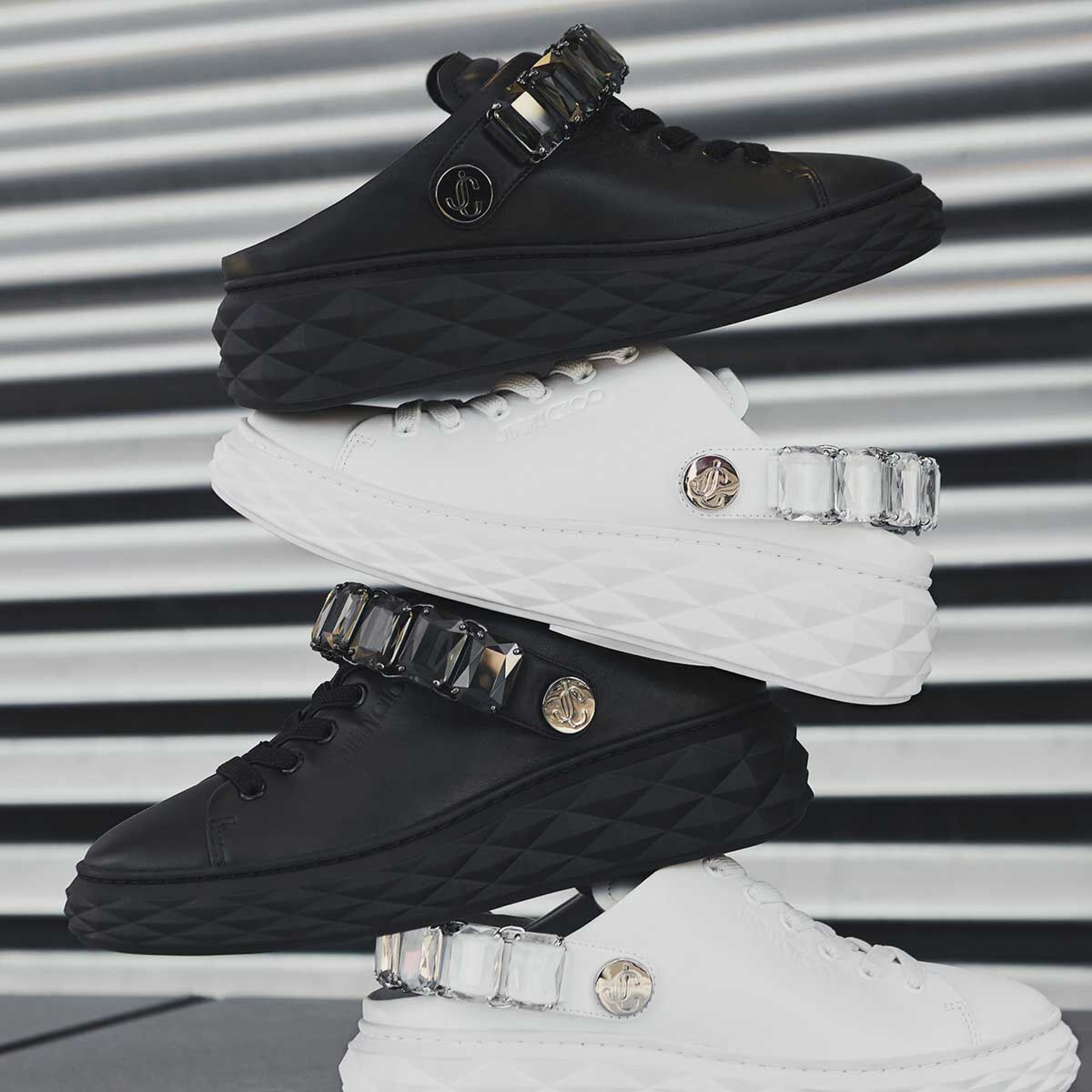Jimmy choo hotsell crystal trainers