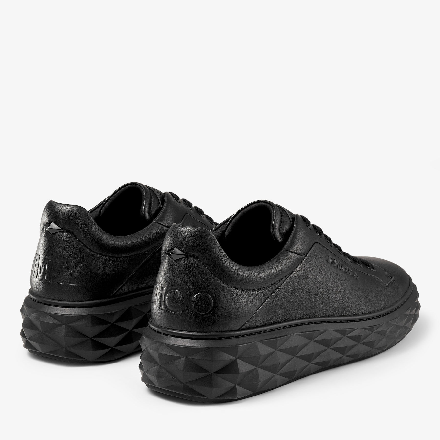 Diamond Maxi M Black Nappa Leather Trainer JIMMY CHOO