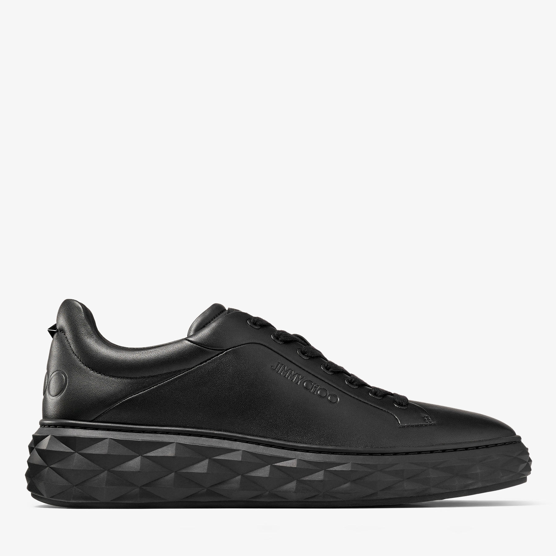 Diamond Maxi M Baskets en cuir nappa noir JIMMY CHOO