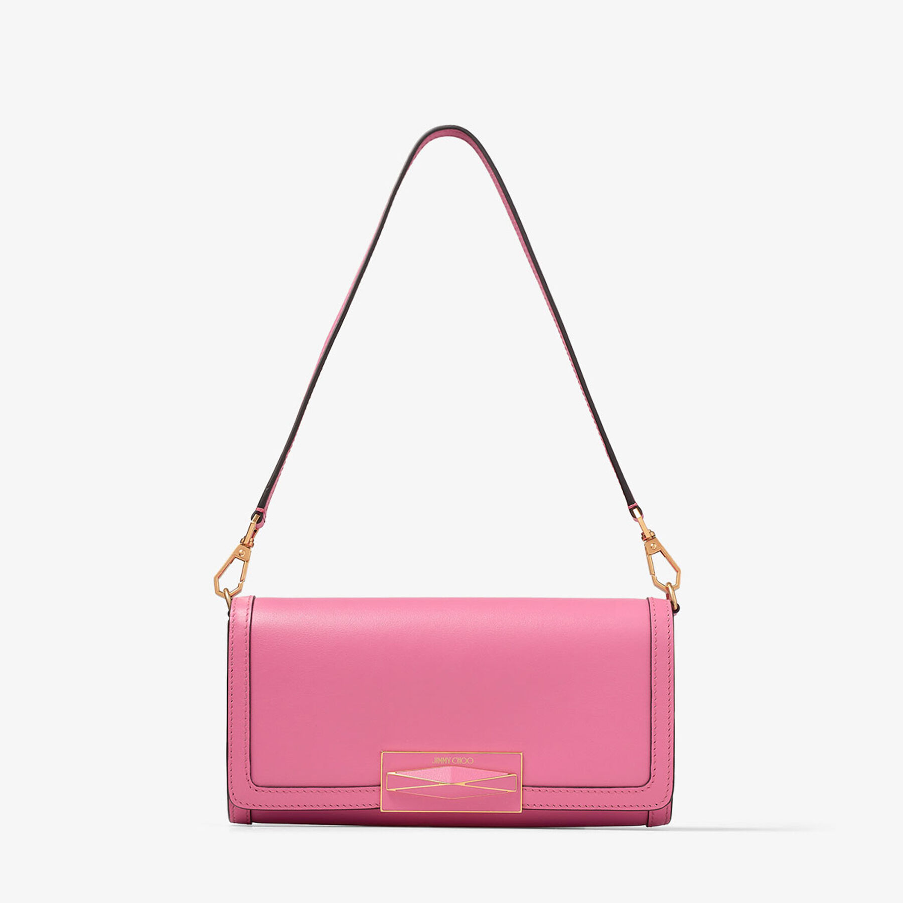 Diamond Mini Shoulder Candy Pink Calf Leather Mini Shoulder Bag