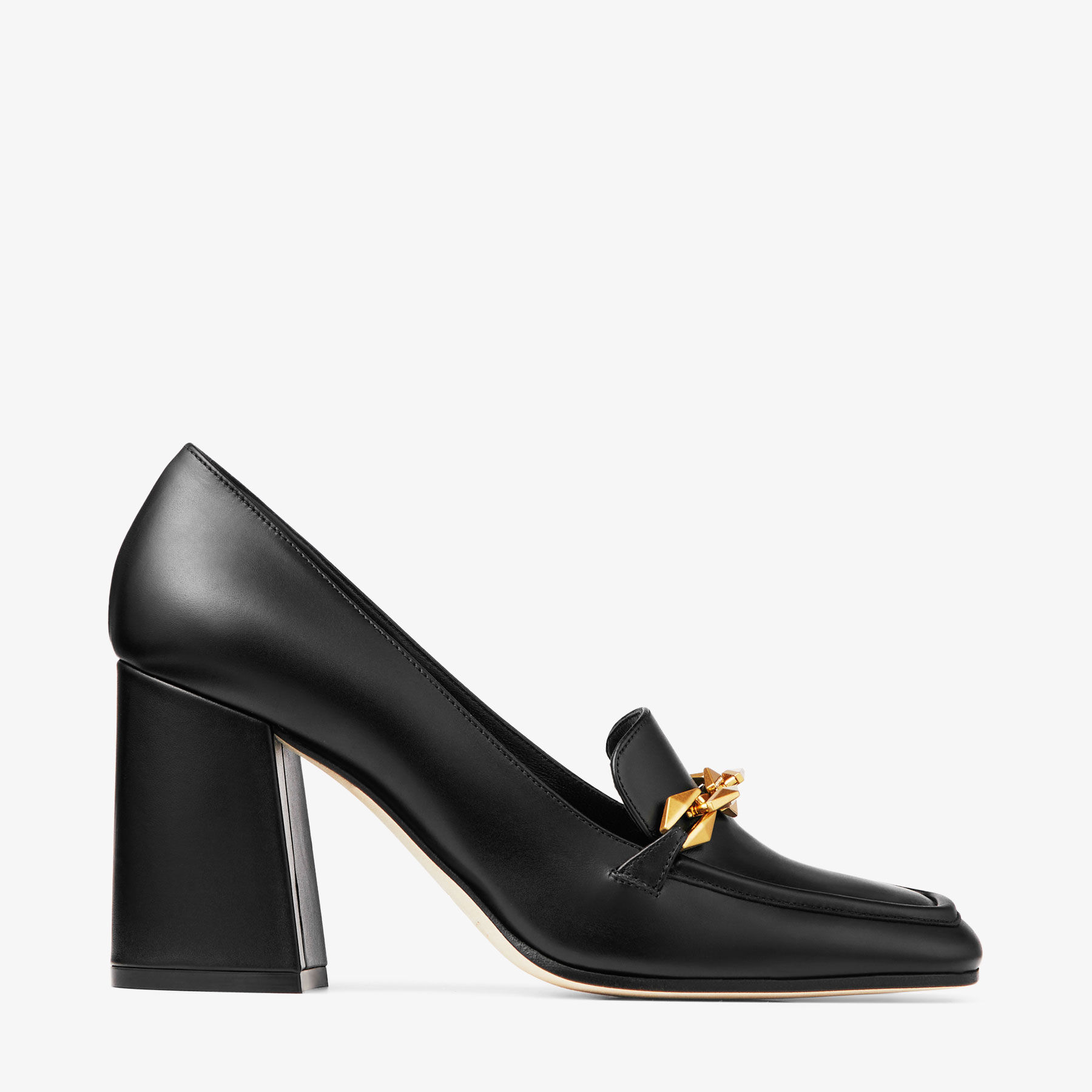 Black heels with diamonds top