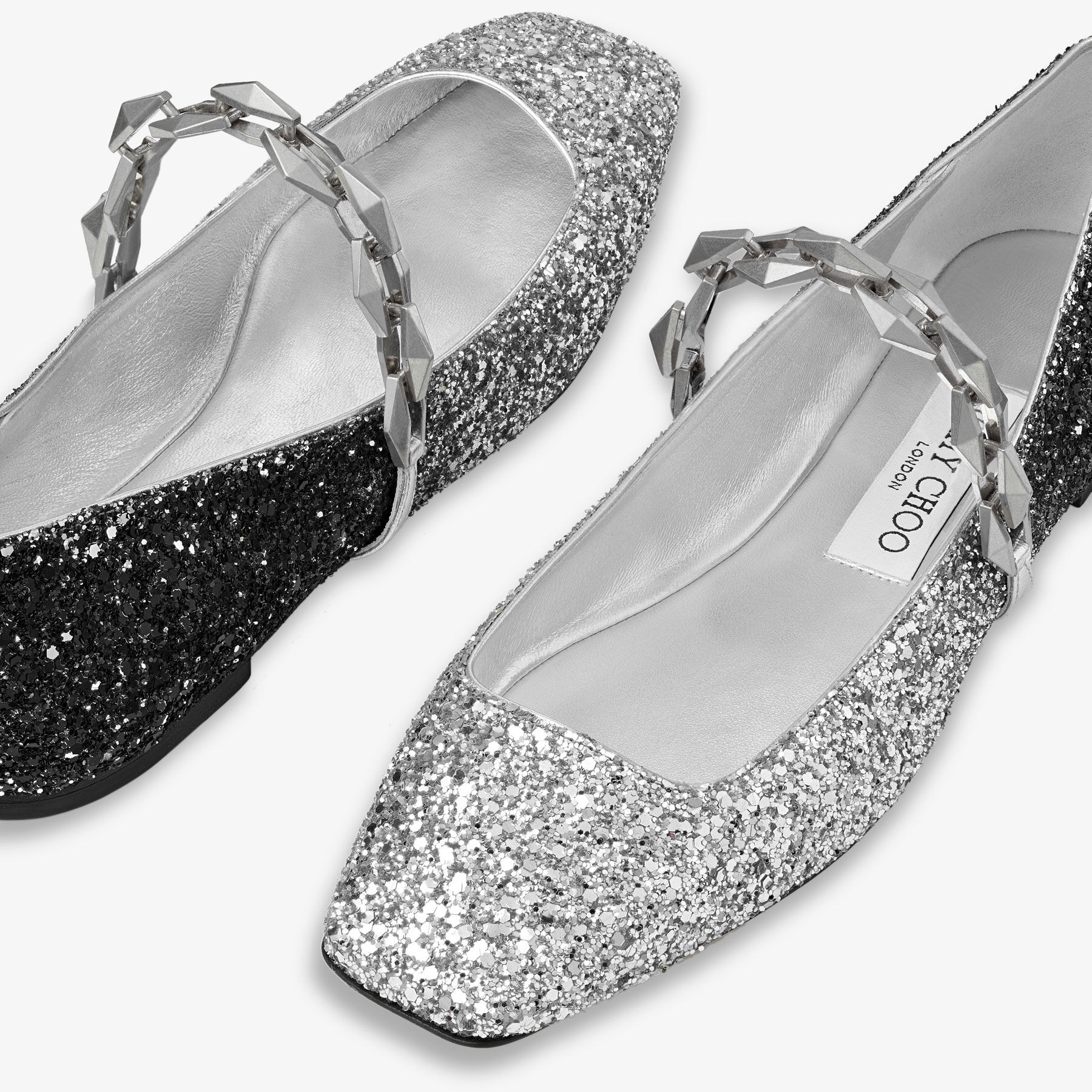 Jimmy choo glitter flat store