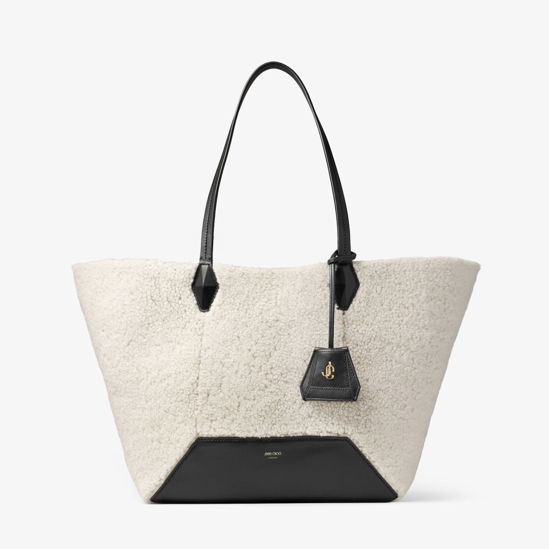 Diamond Natural Shearling Tote Bag JIMMY CHOO