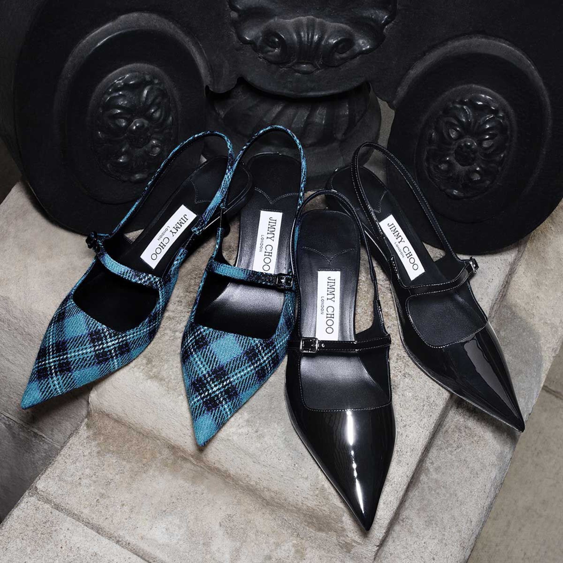 DIDI 45 Black Patent Leather Pointed Pumps Autumn Collection