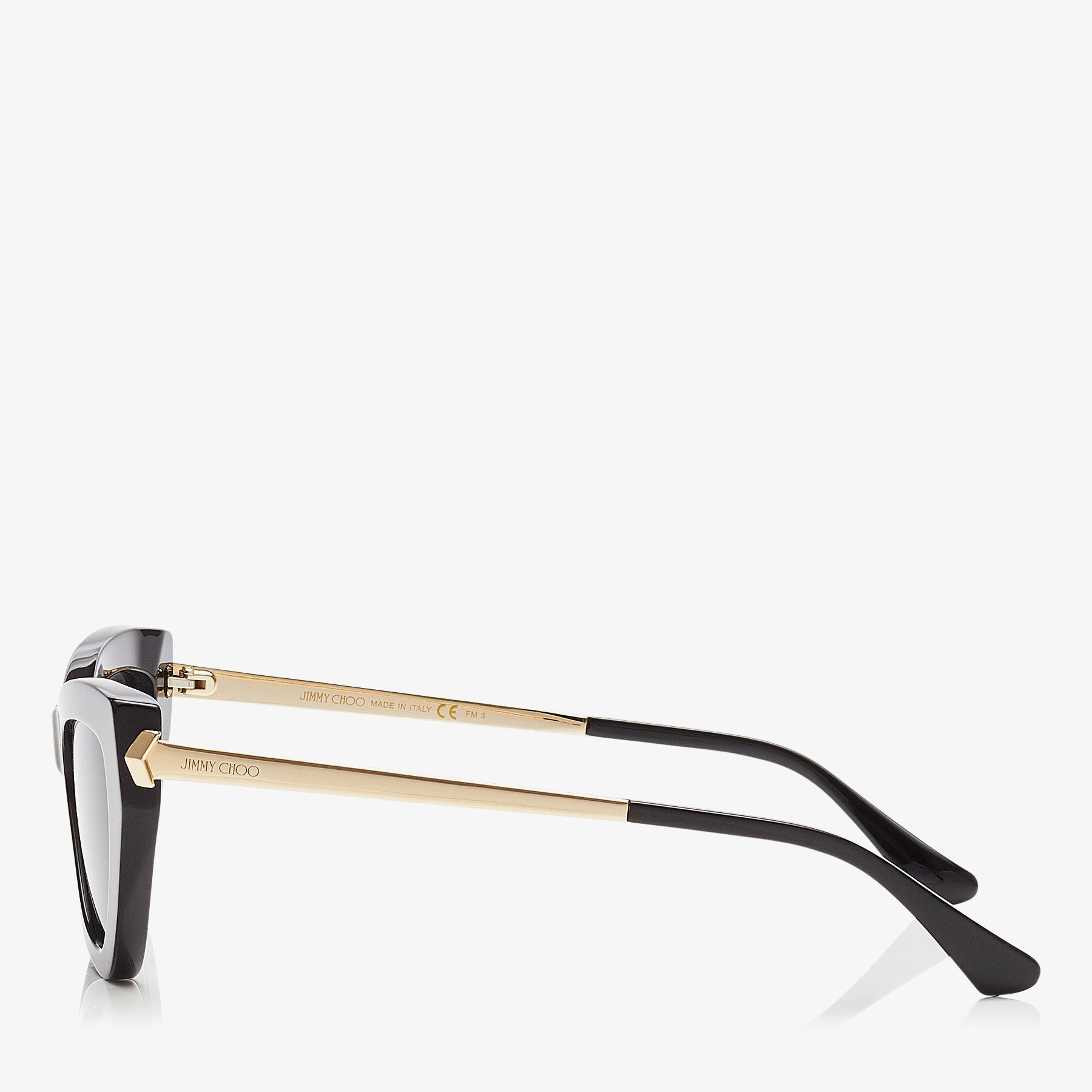 Grey Cat Eye Sunglasses with Black Frame Donna Spring Summer