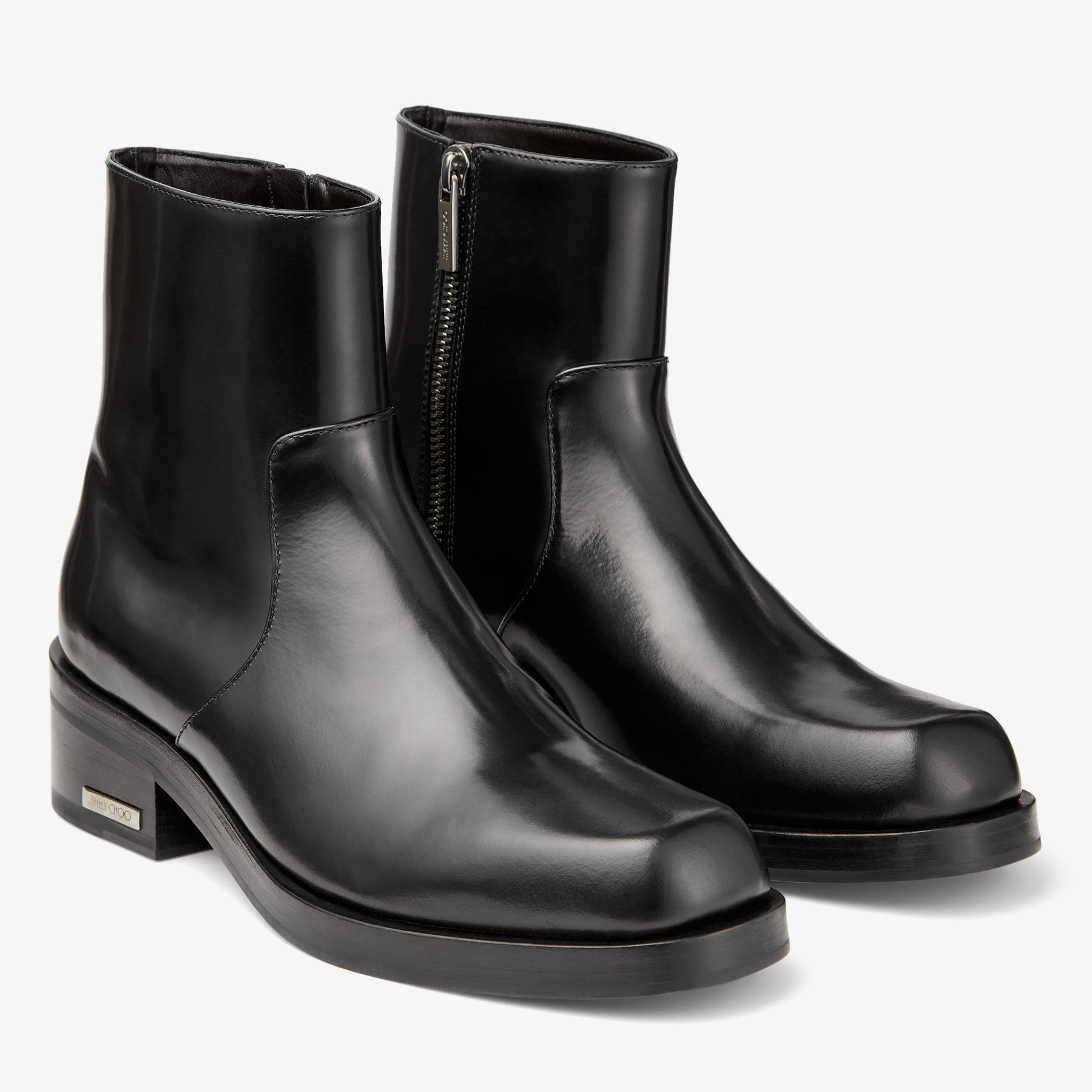 ELIAS ZIP BOOT Black Calf Leather Zip Boots Autumn Collection