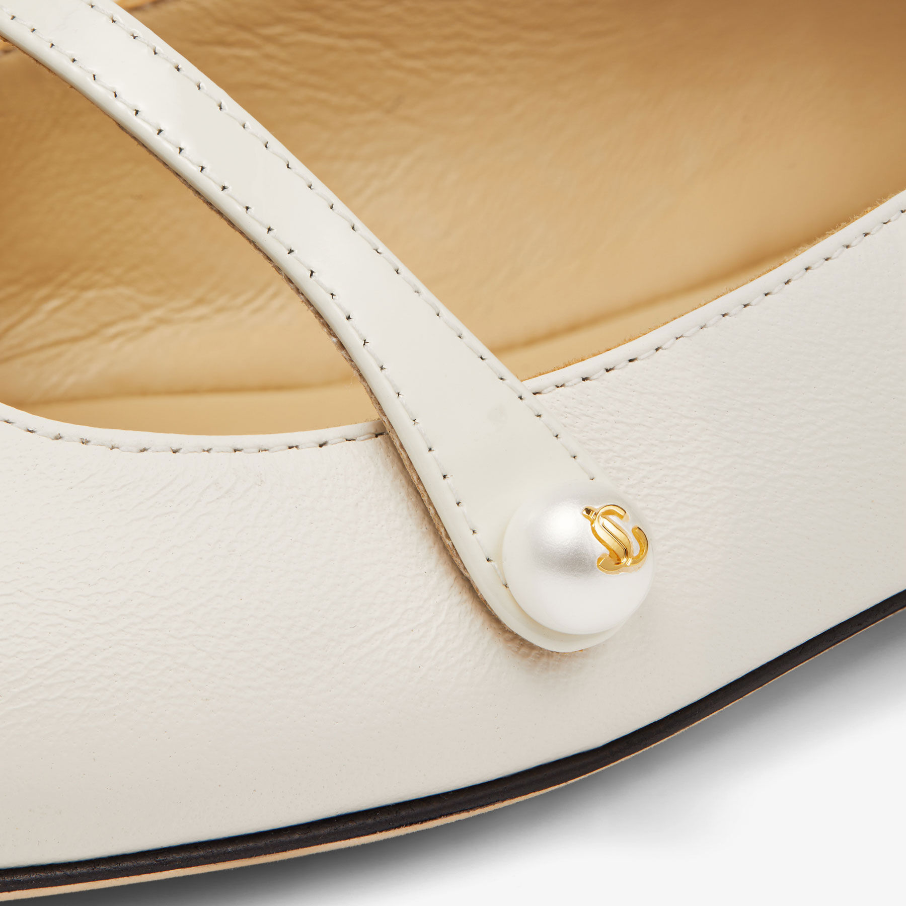 Elisa Latte Nappa and Patent Leather Flats New Collection JIMMY CHOO