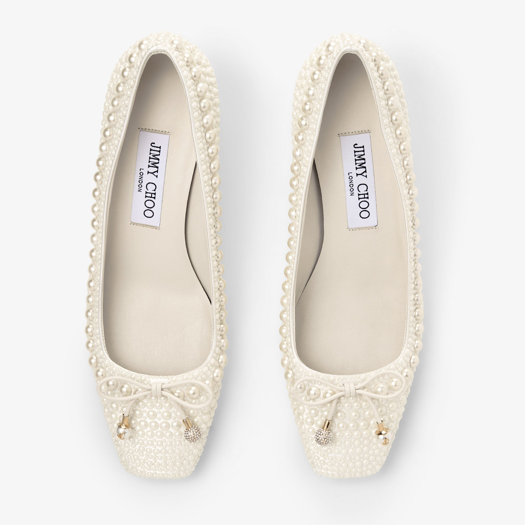 Elme 45 White Pearl Embellished Pumps JIMMY CHOO