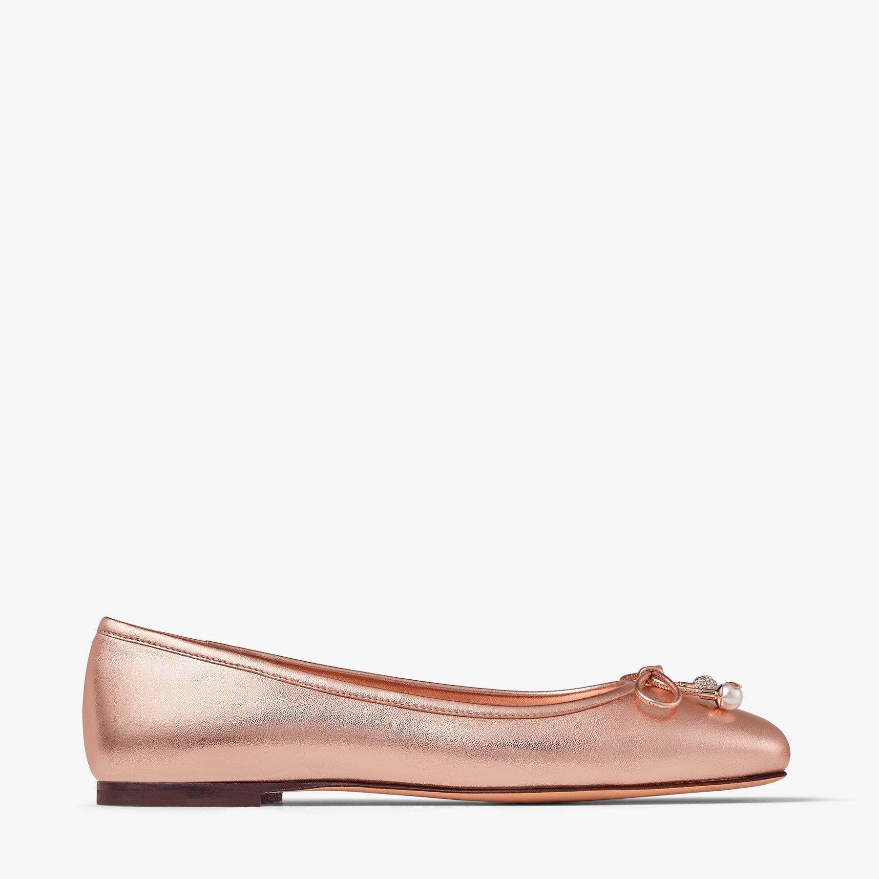 Metallic cheap pink flats