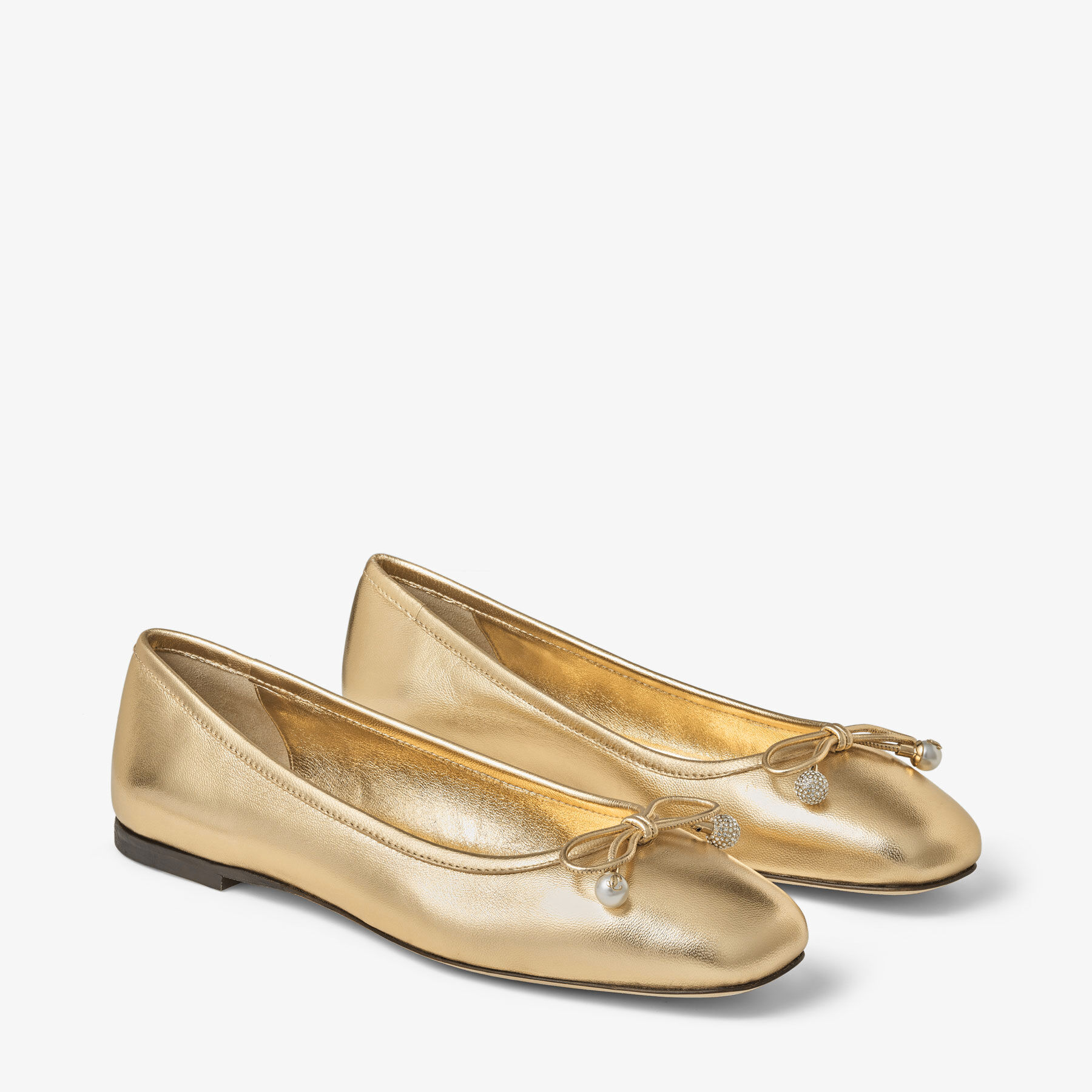 Metallic flats womens clearance
