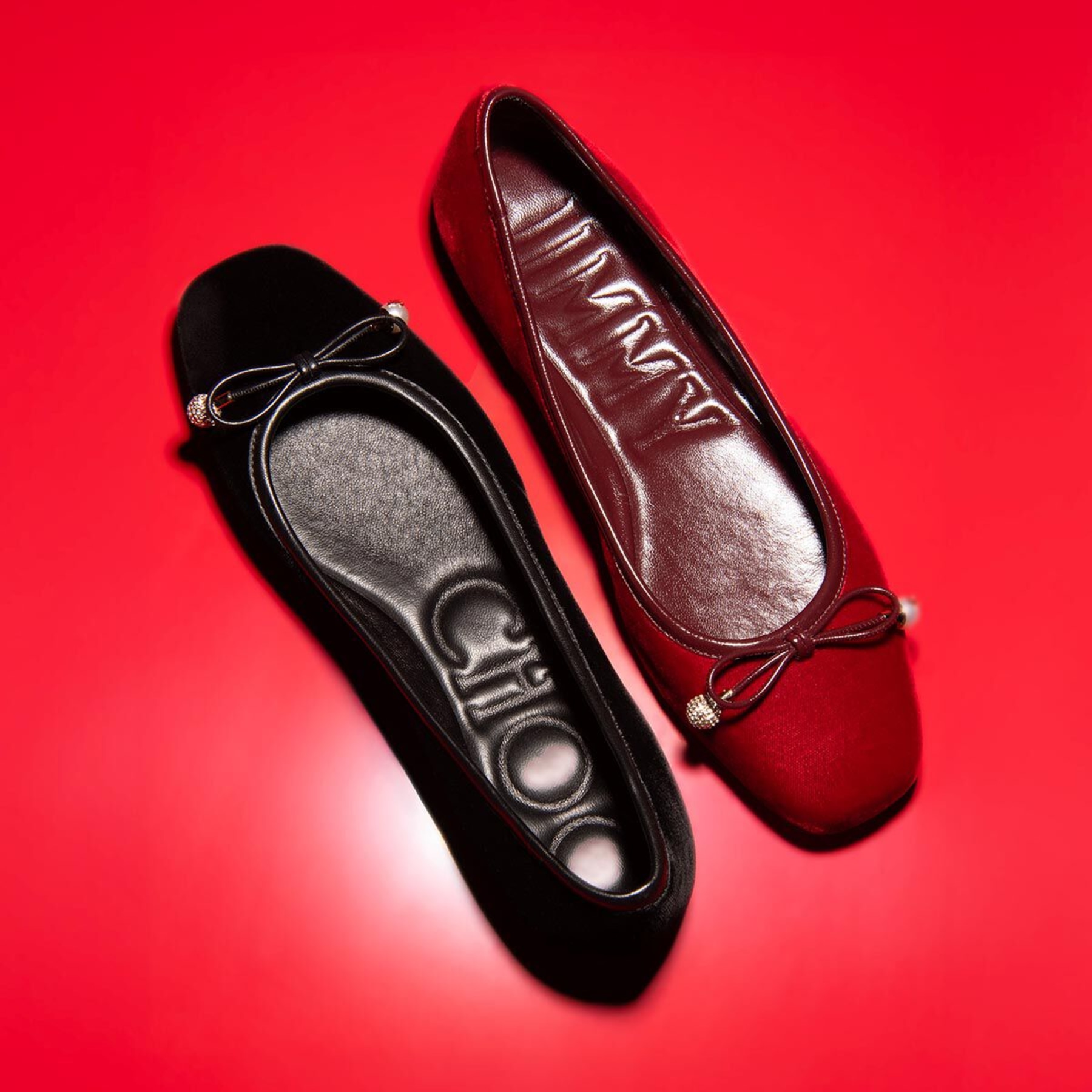 Jimmy choo red velvet shoes on sale
