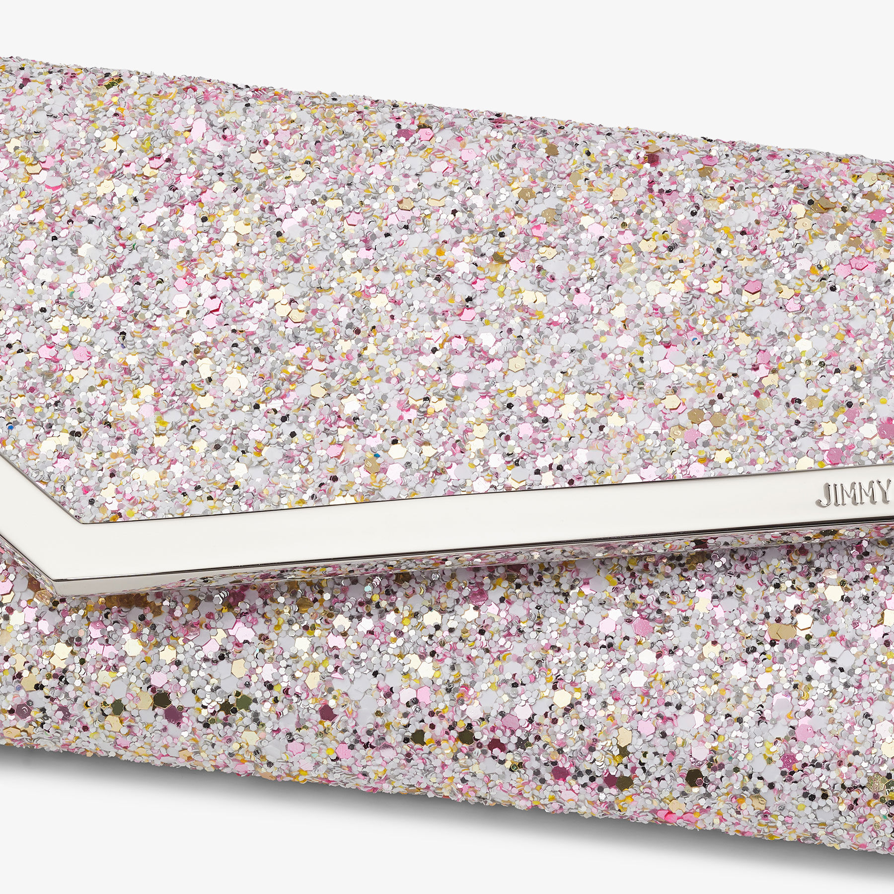 Emmie Candy Pink Glitter Fabric Mini Bag JIMMY CHOO