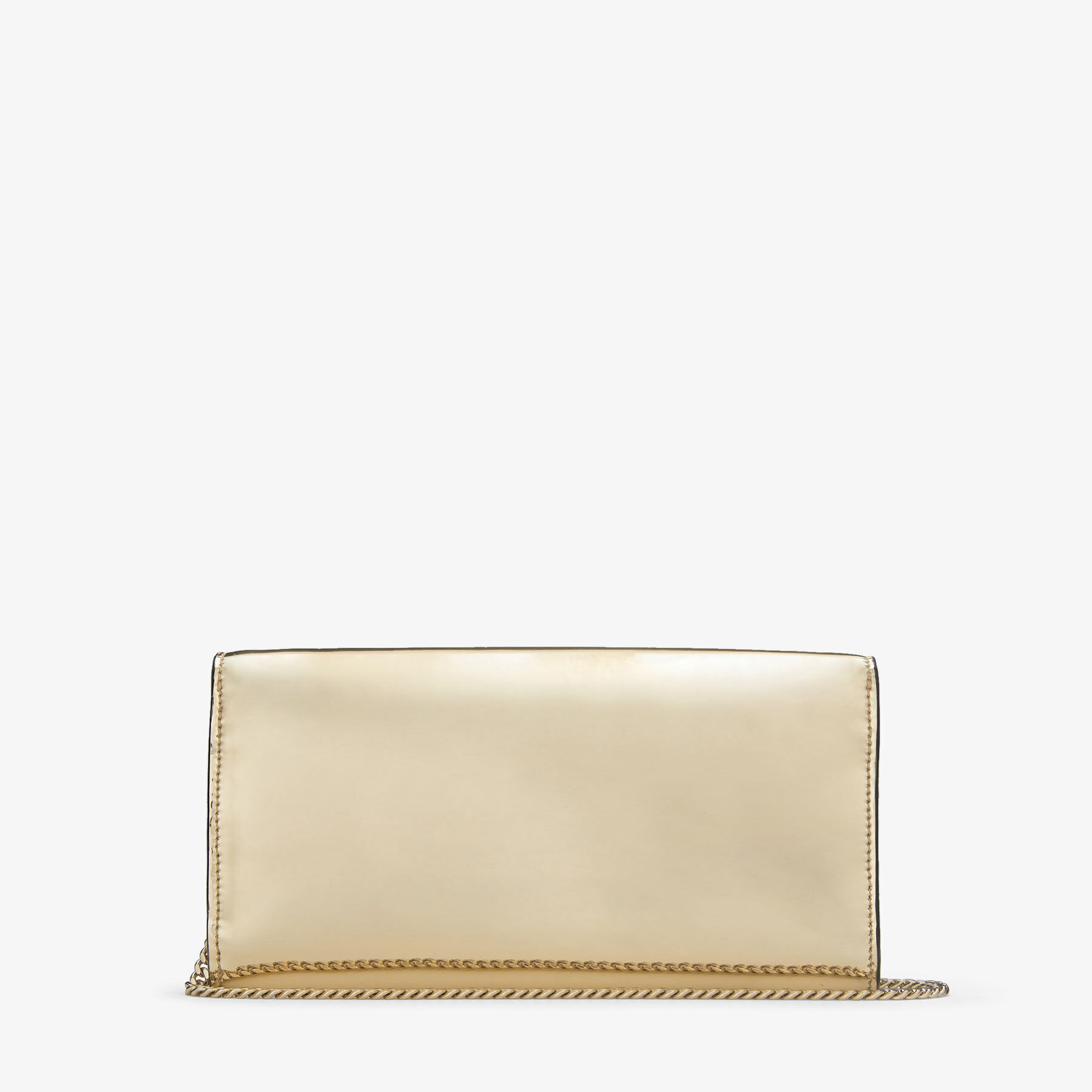 EMMIE Gold Mirror Fabric Clutch Bag Summer Collection JIMMY CHOO