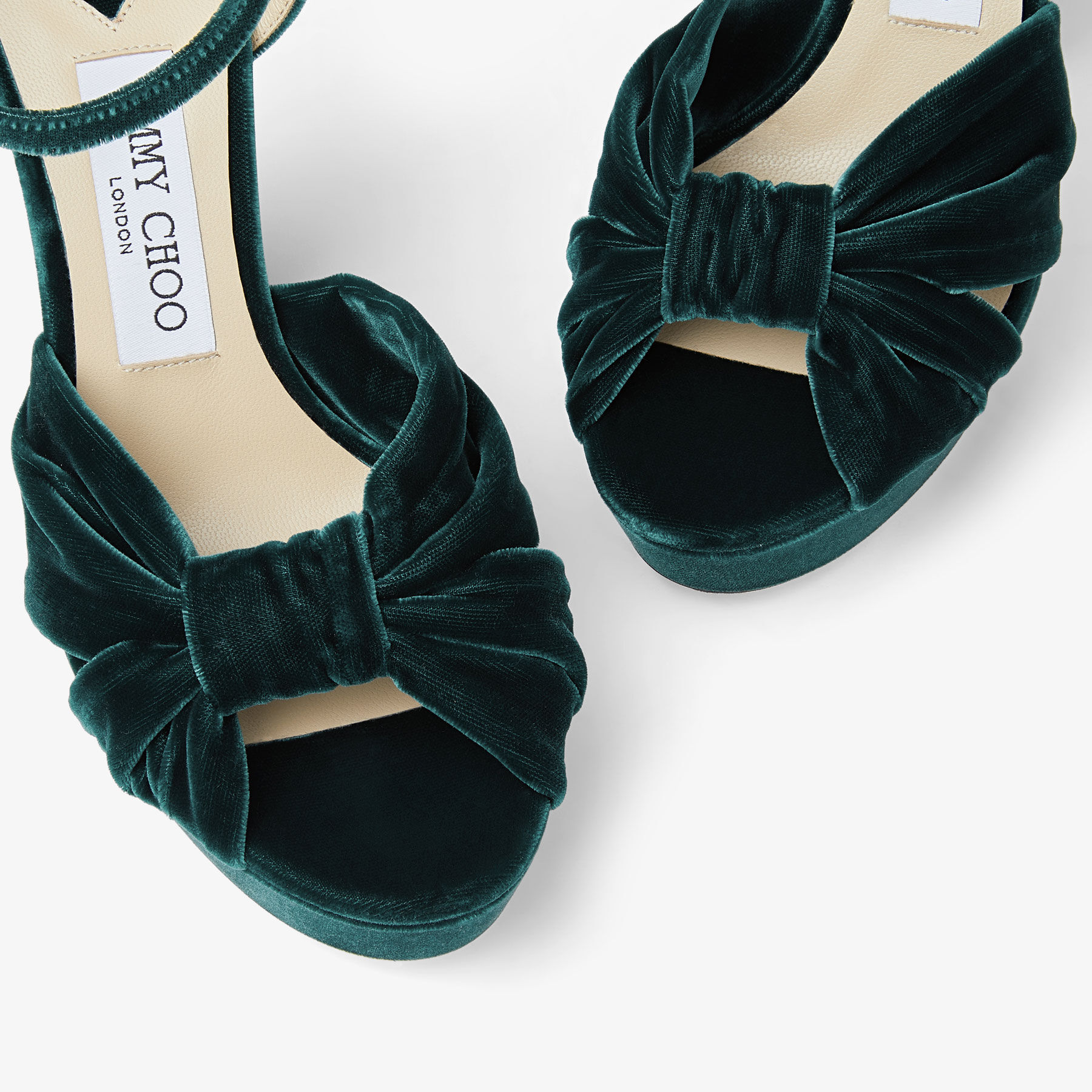 Green hotsell velvet sandals