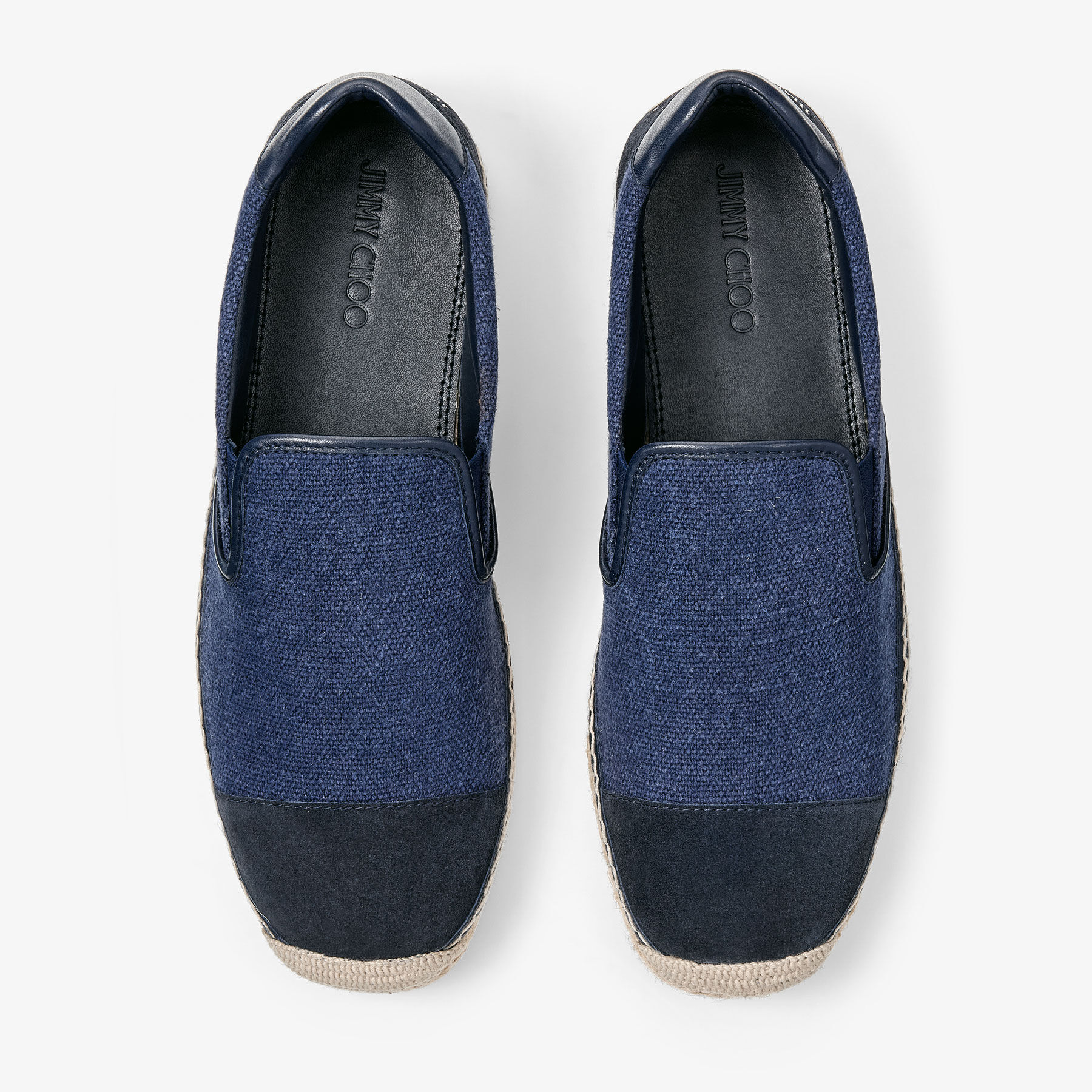 Ivan Espadrille Navy Mix Suede Shoe JIMMY CHOO