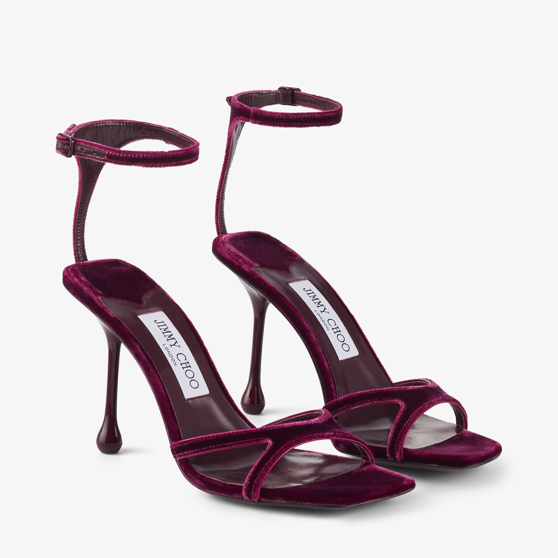 IXIA SANDAL 95 Boysenberry Velvet Sandals New Collection