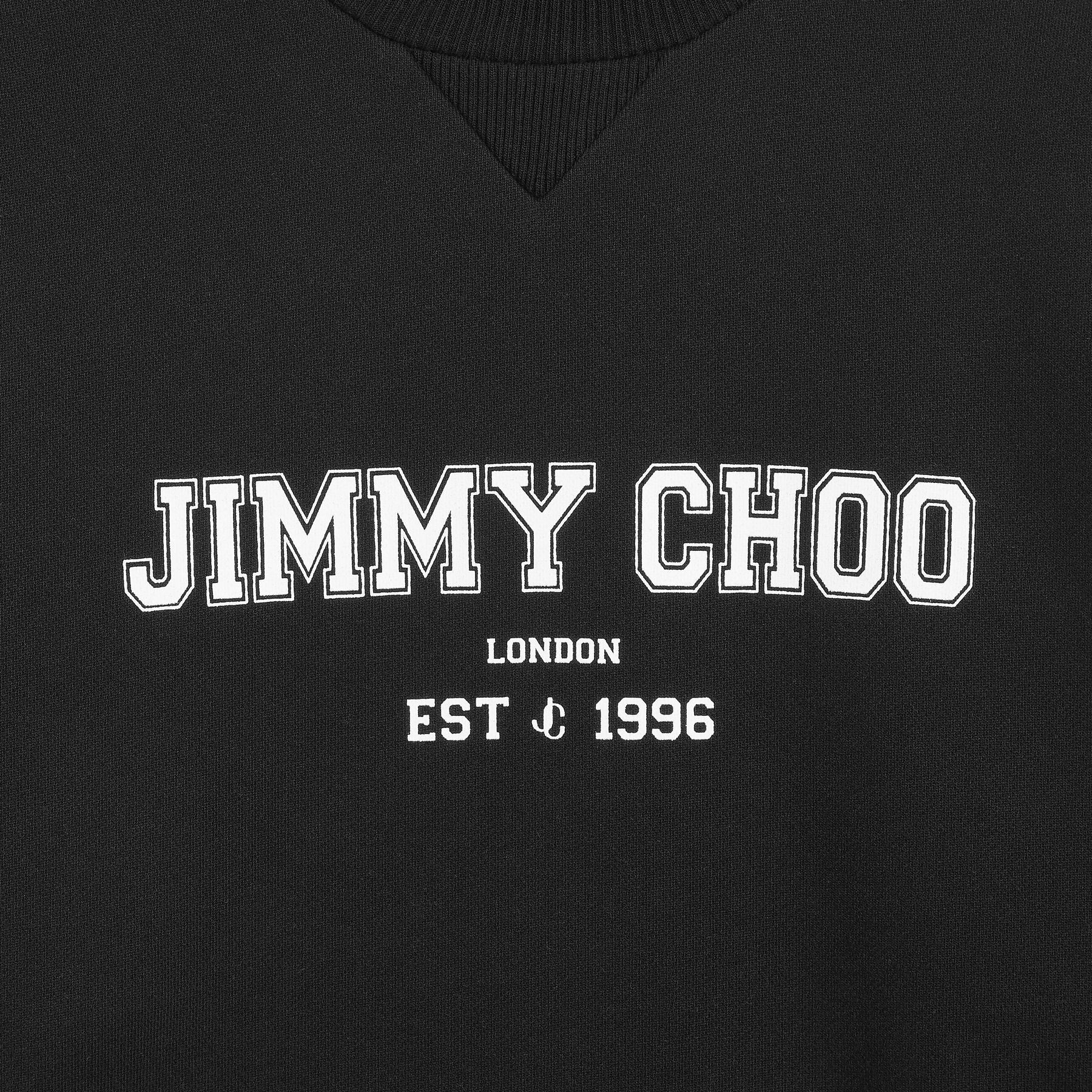 Black Oversized Sweatshirt with White Logo | JC COLLEGE HOODIE | Autumn  Winter 2020 | JIMMY CHOO AU