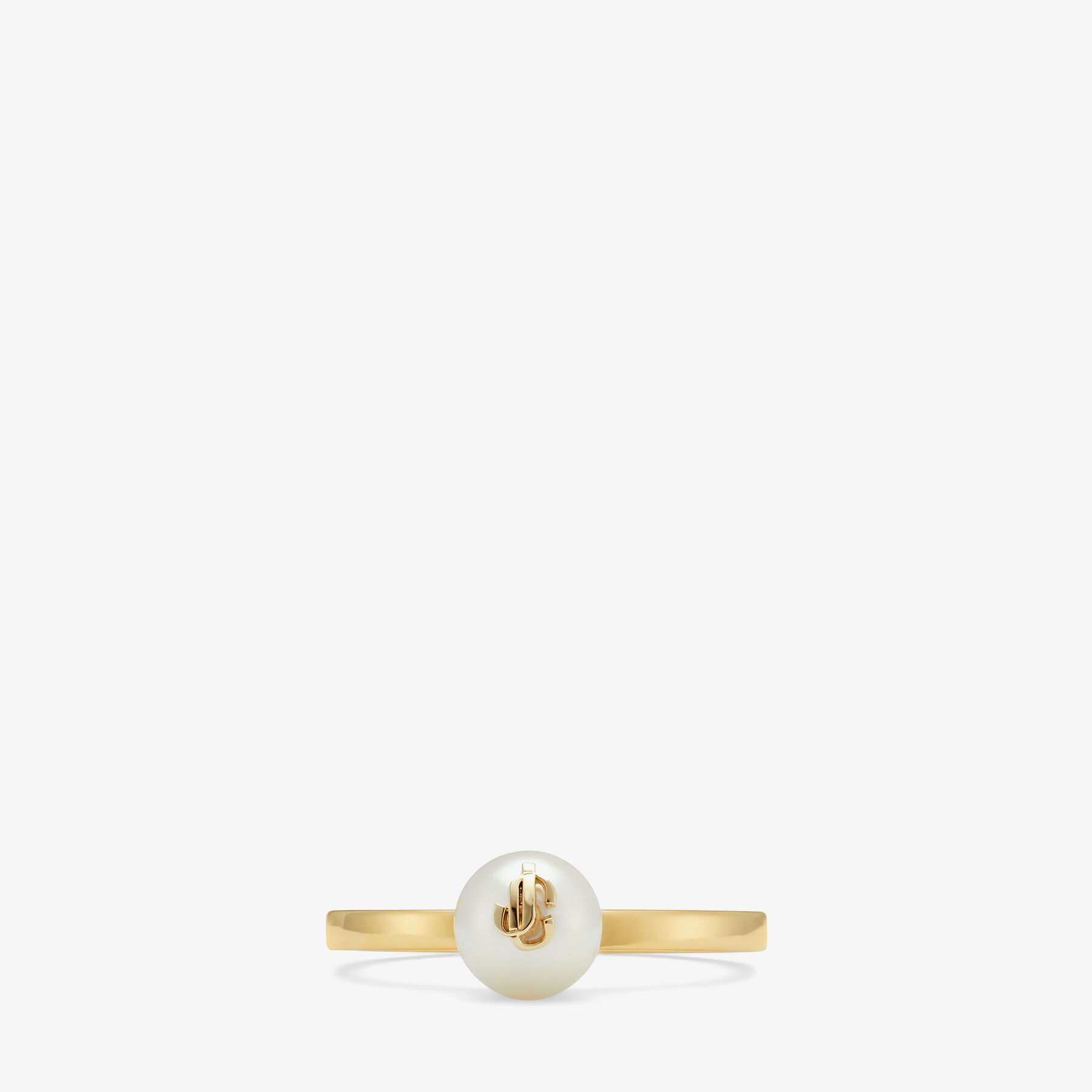 Gold Finish Metal Ring with JC Pearl JC Pearl Ring Jewellery