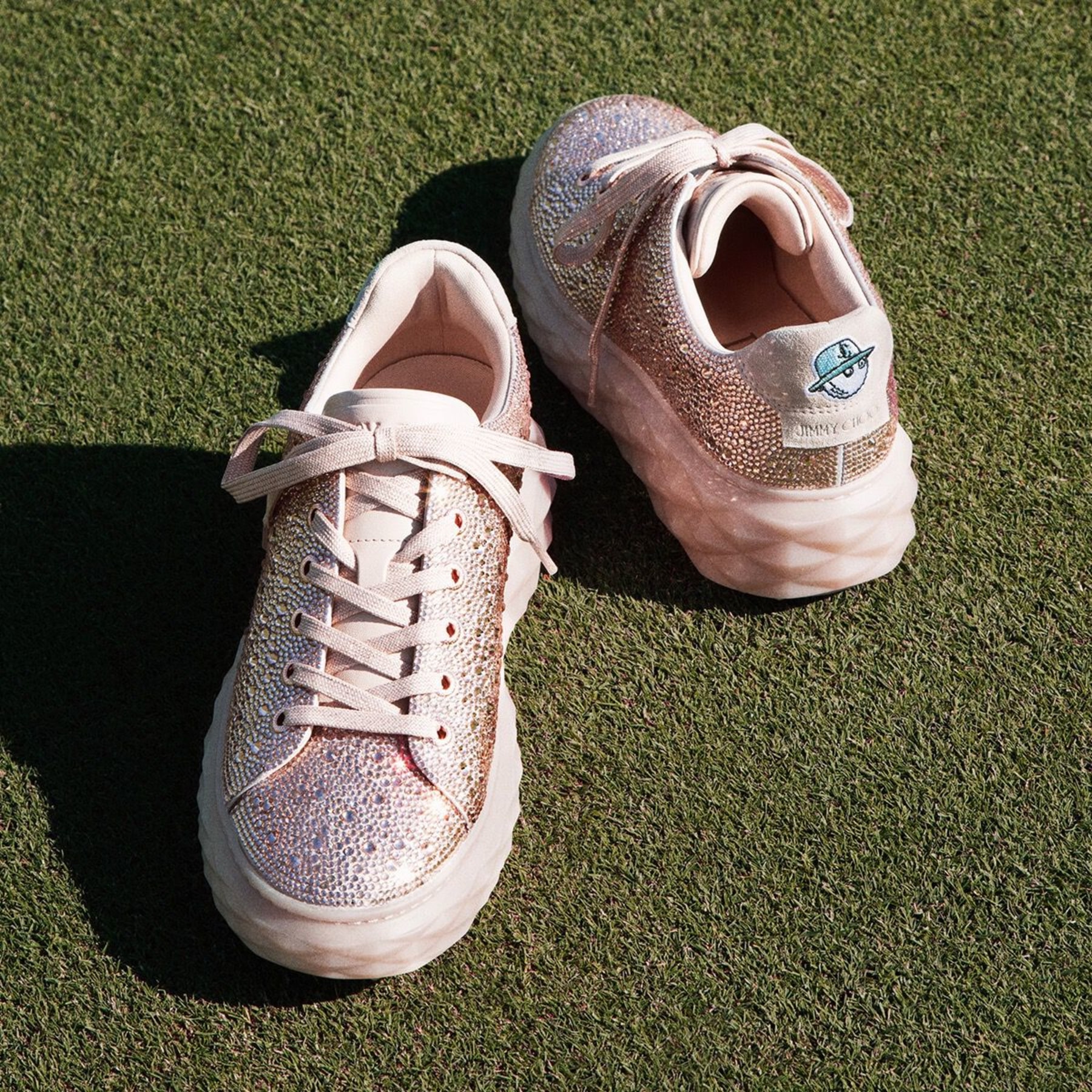 Jimmy choo pink sneakers sales