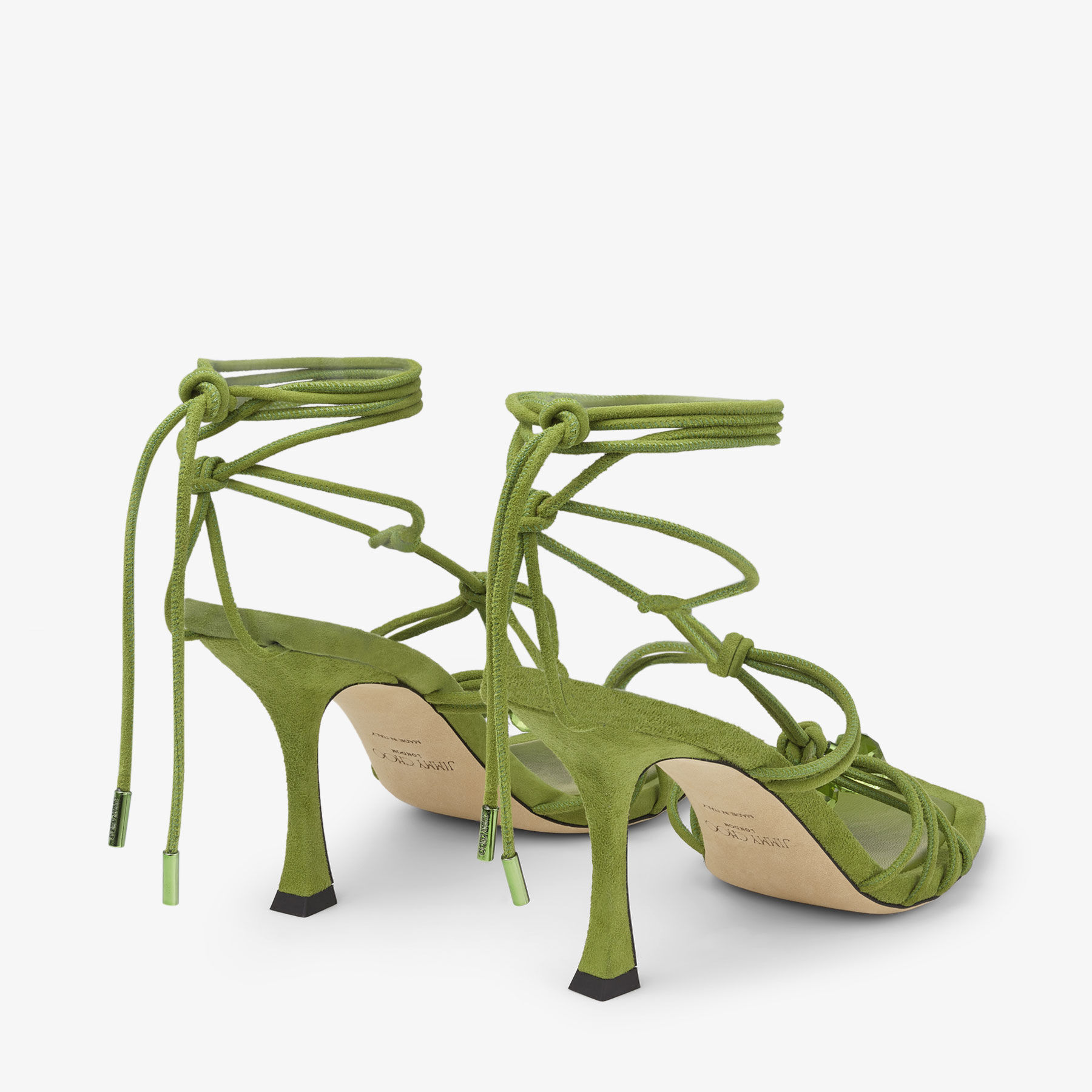 Jimmy choo green sandals hotsell