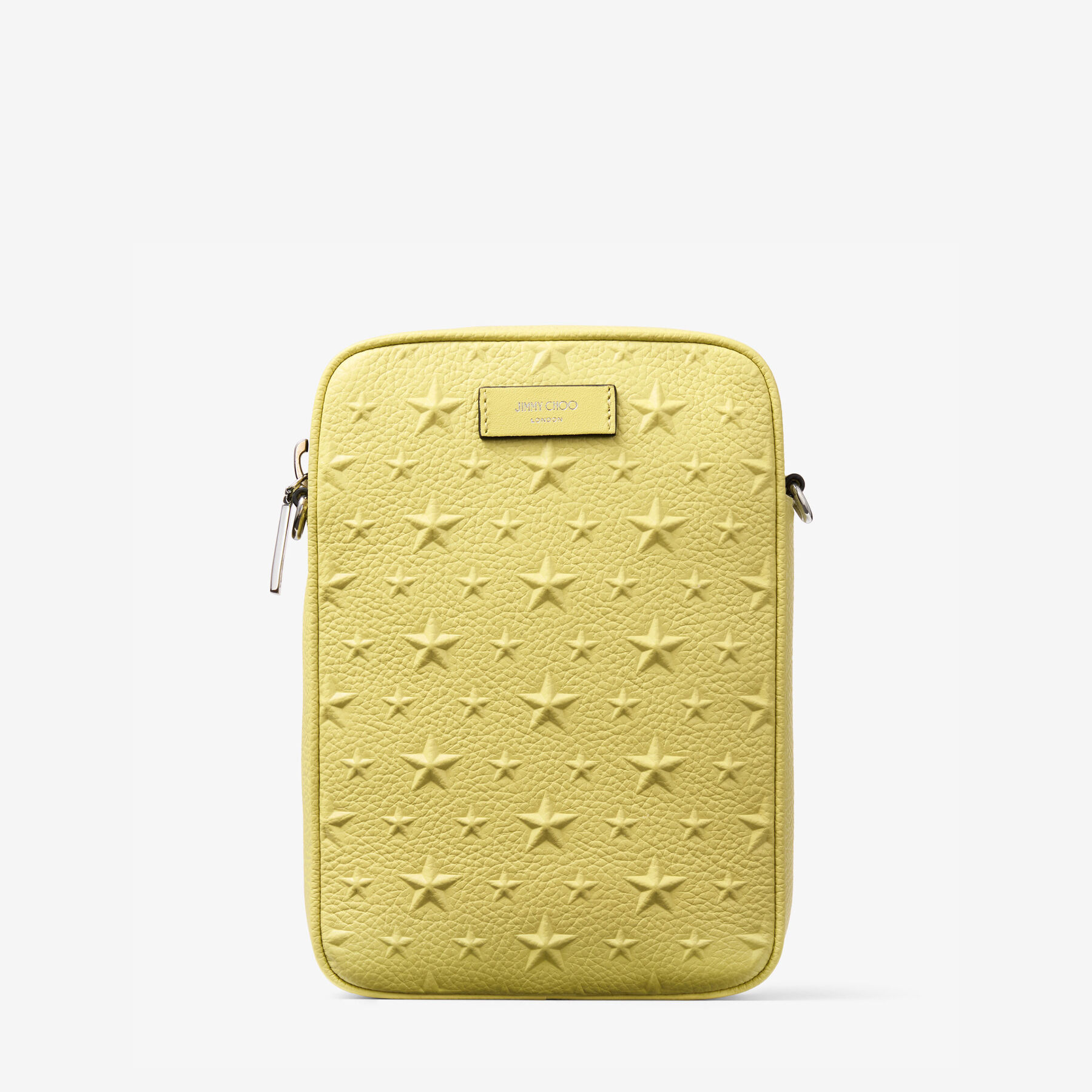 Kimi Camera Sac reporter en cuir imprime jaune JIMMY CHOO