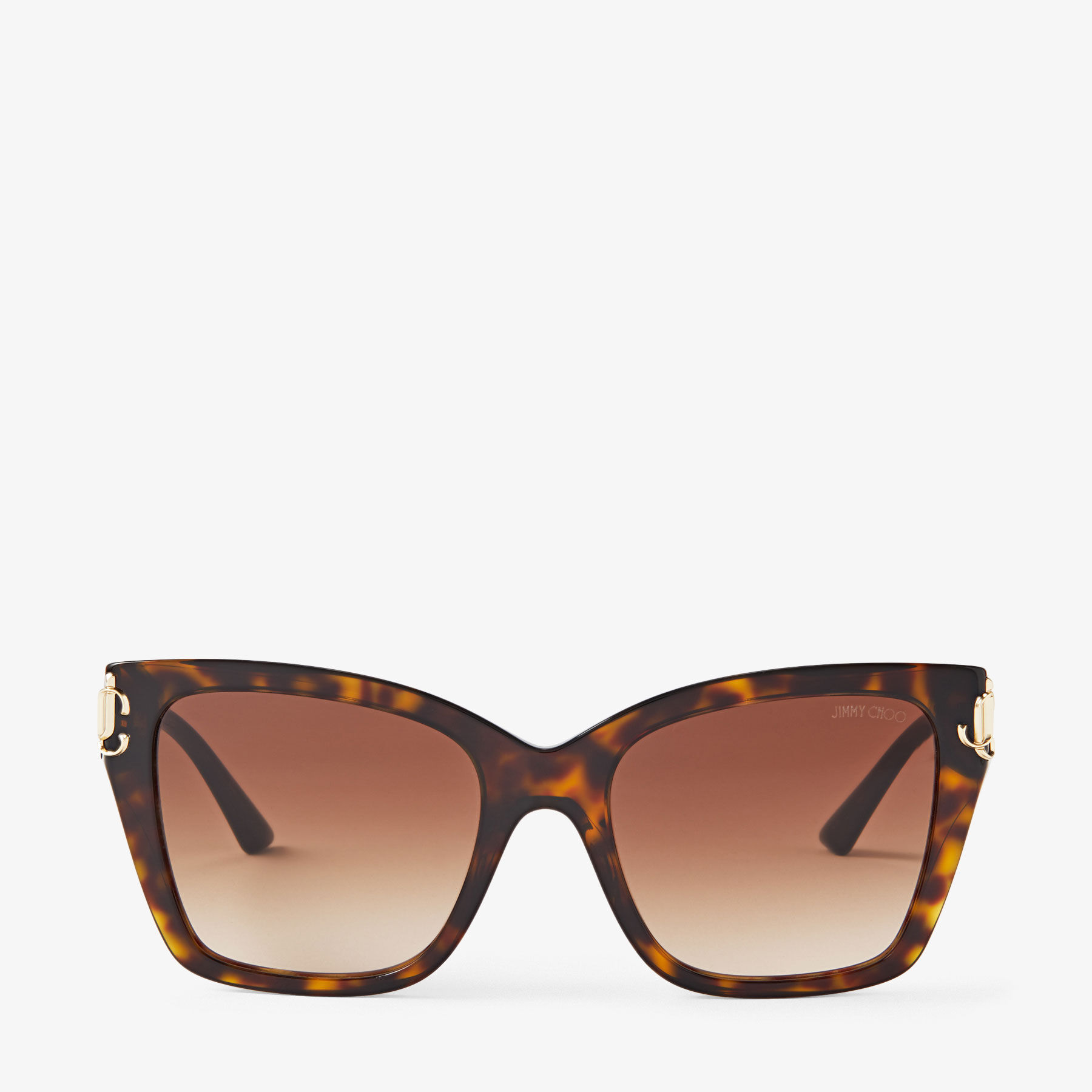 Kira Brown Havana Square Sunglasses JIMMY CHOO