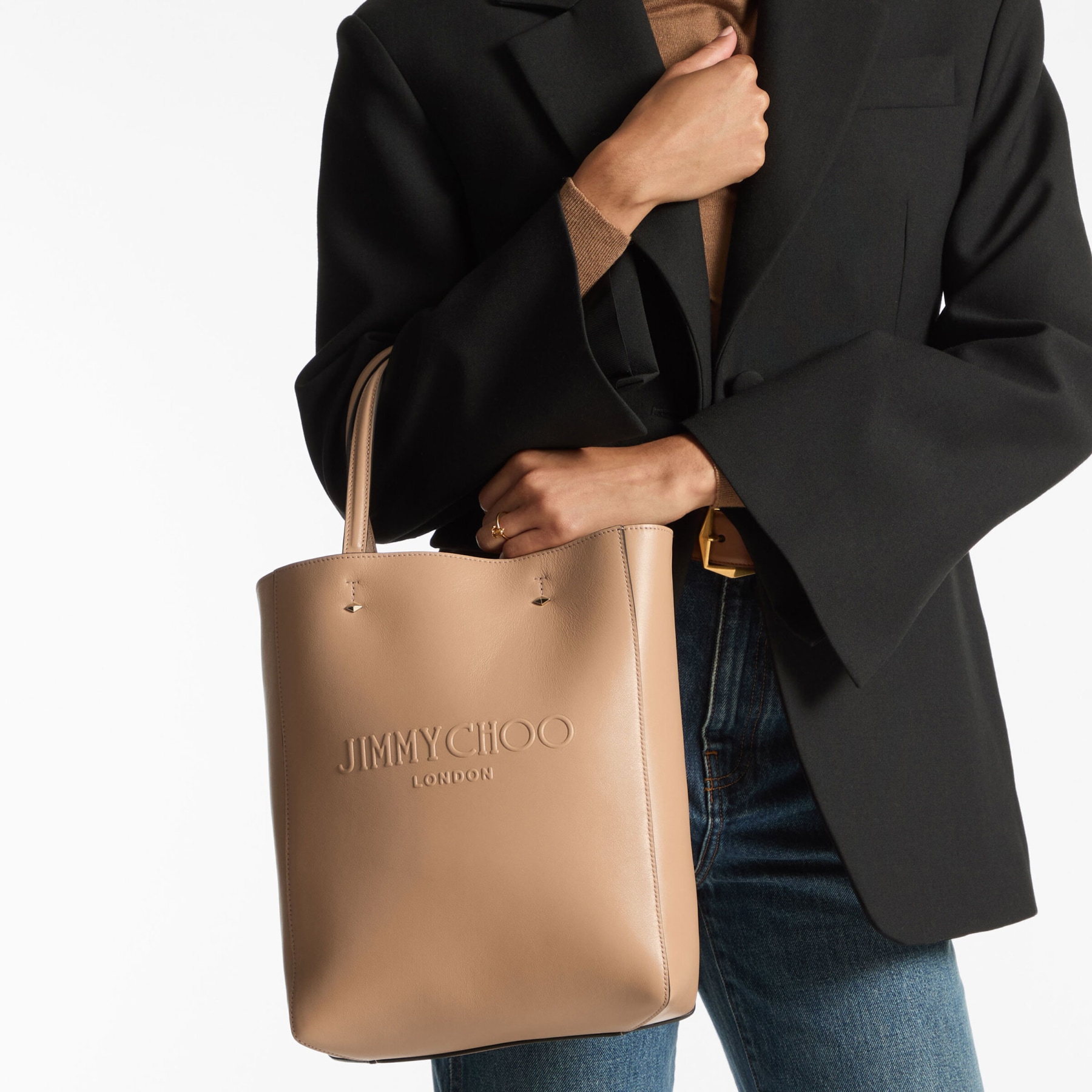 Lenny Biscuit Calf Leather Tote Bag JIMMY CHOO
