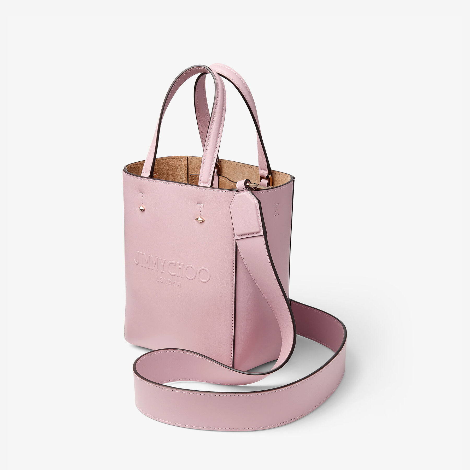 Lenny N S S Rose Embossed Leather Tote Bag JIMMY CHOO