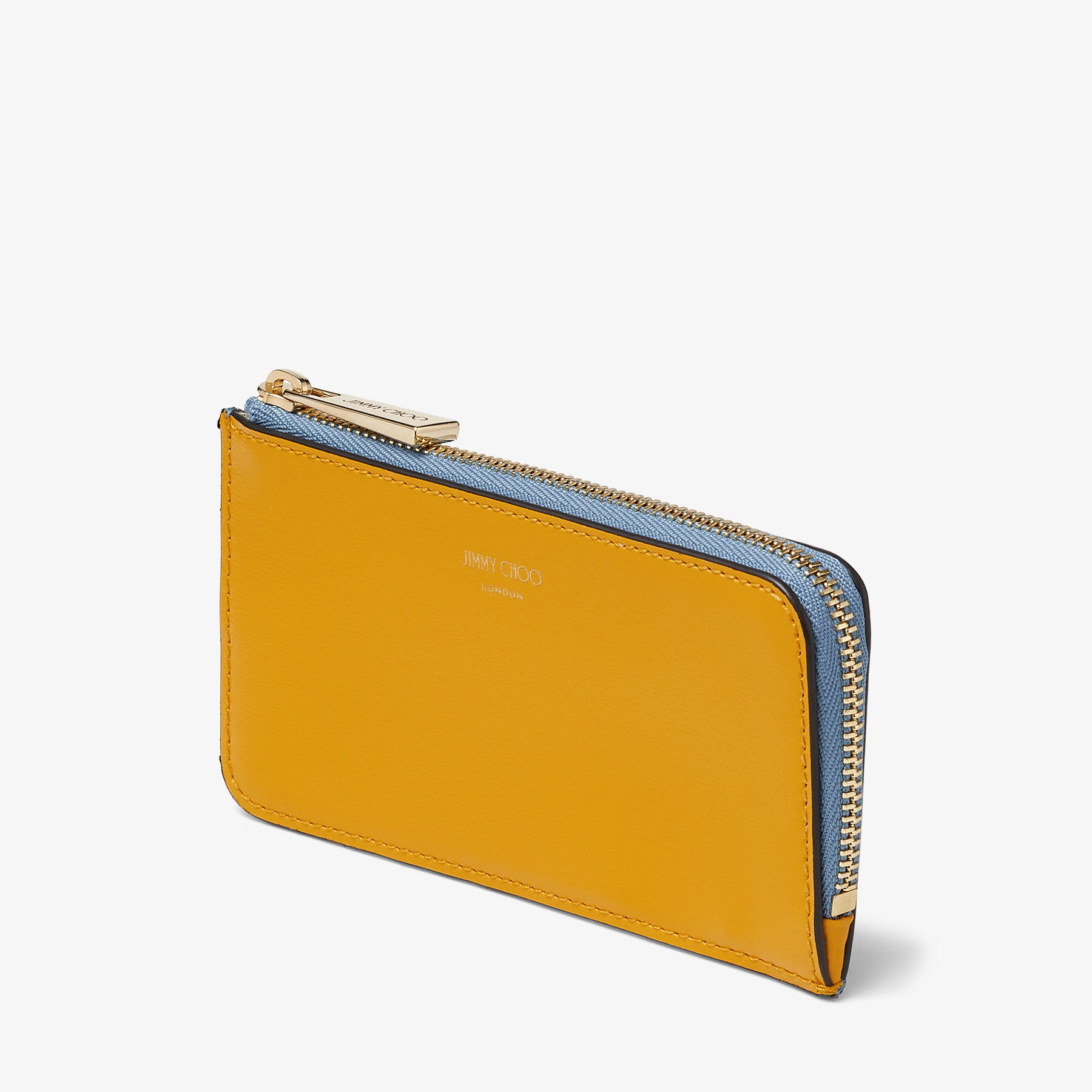 LISE-Z | Sunflower and Smoky Blue Leather Card Holder | Summer