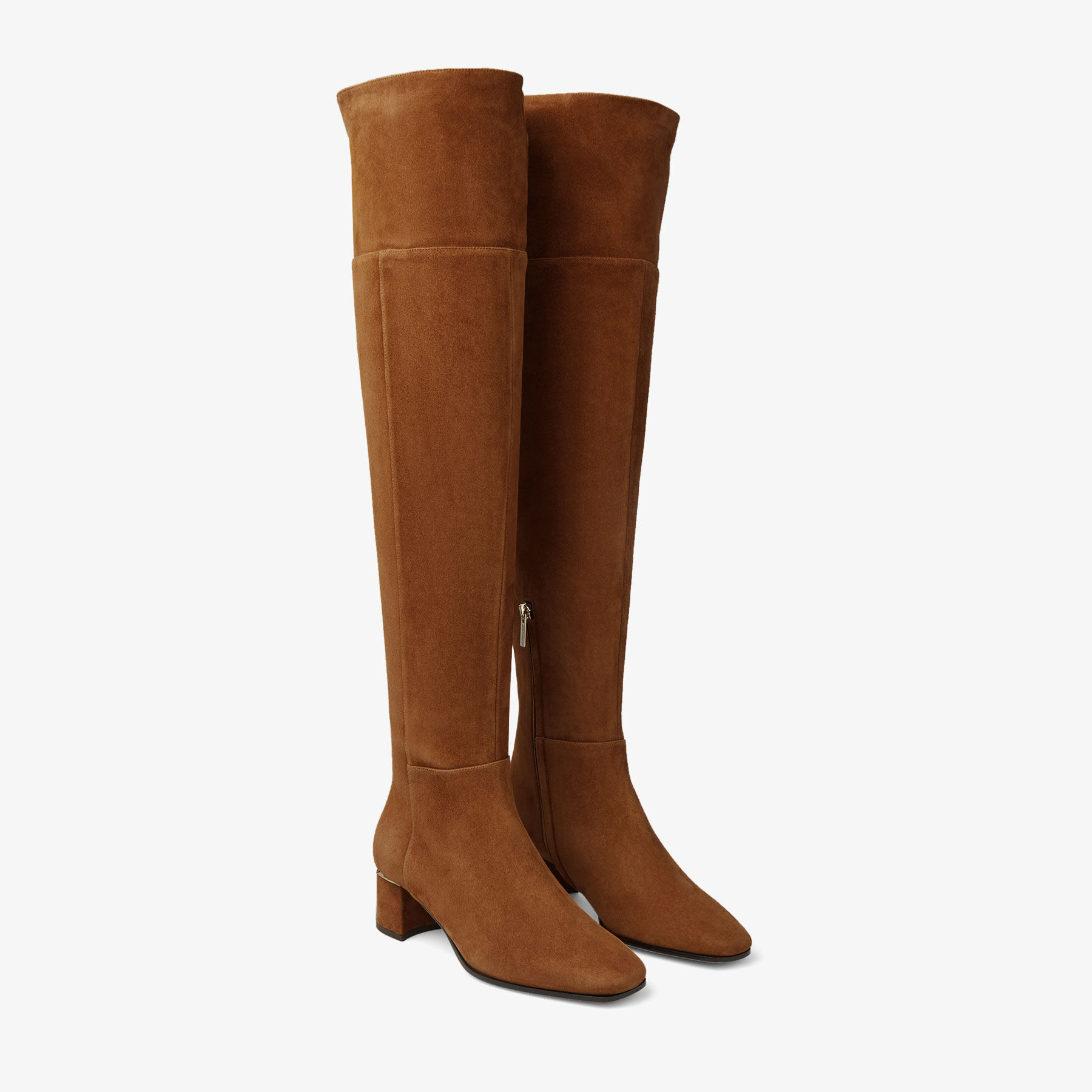 LOREN OTK 45 Tan Suede Over The Knee Boots Autumn Collection