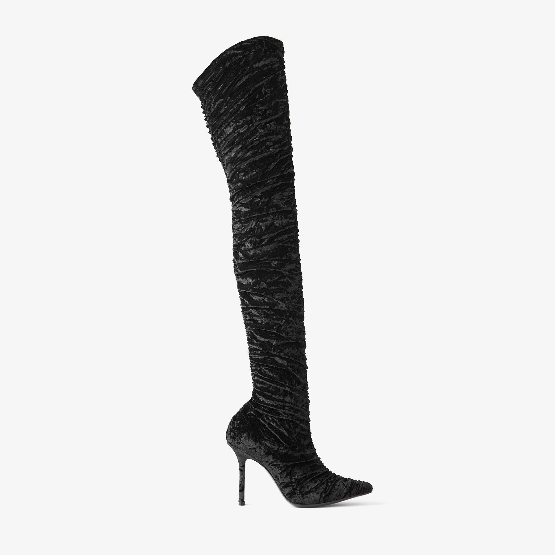 Lotta OTK 100 Black Velvet Over The Knee Boots JIMMY CHOO
